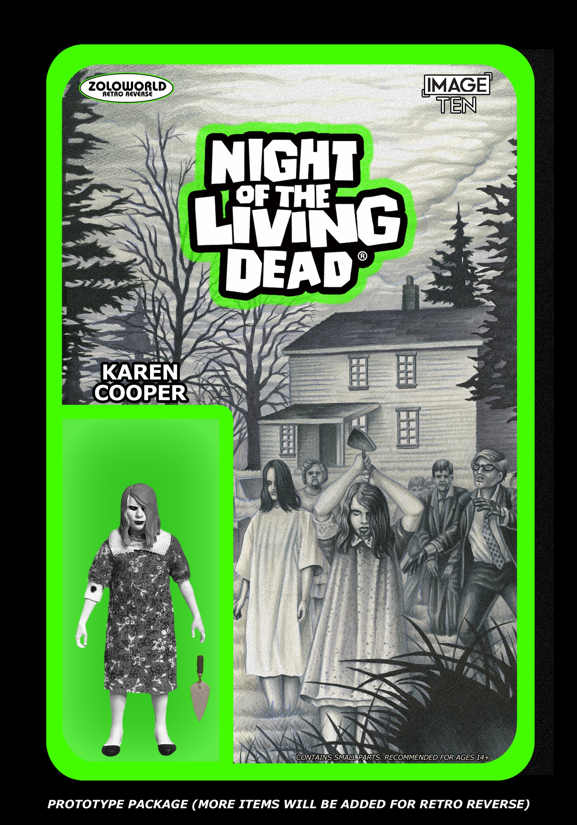 Pre-Order Night of the Living Dead Zoloworld Retro Reverse FULL SET 3.75" Action Figure