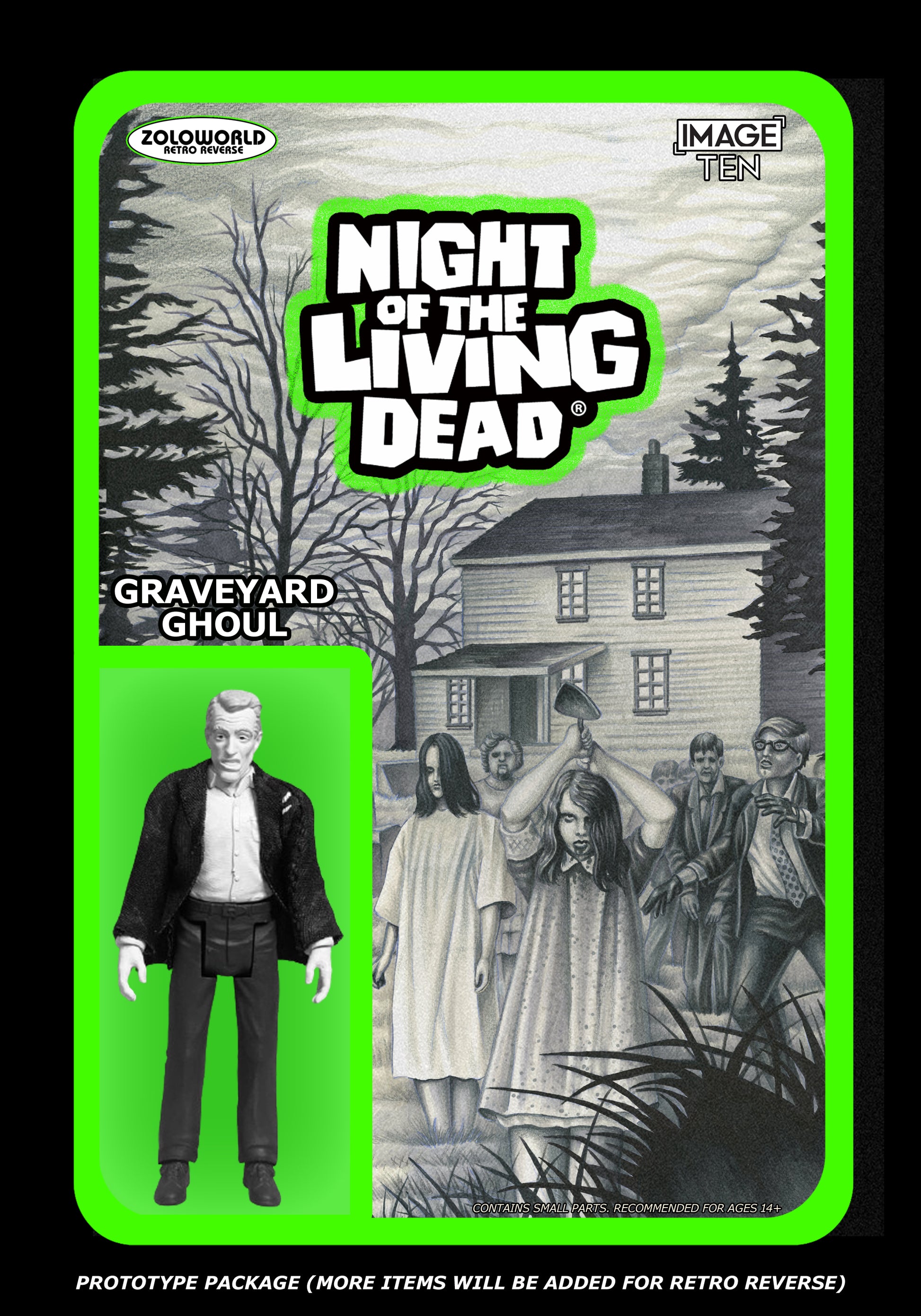 Pre-Order Night of the Living Dead Zoloworld Retro Reverse FULL SET 3.75" Action Figure