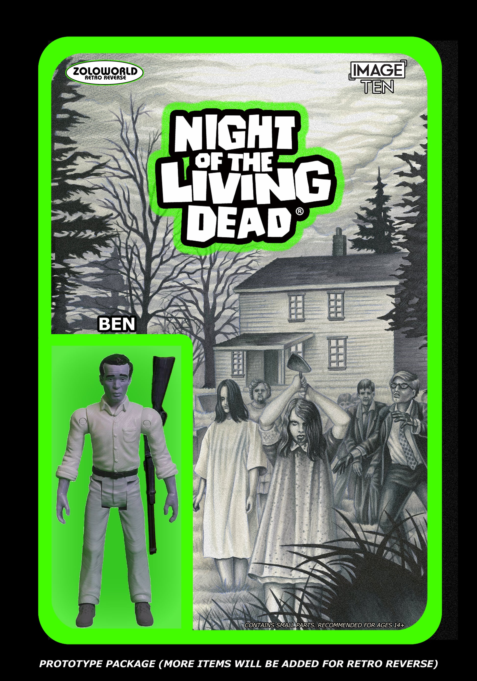 Pre-Order Night of the Living Dead Zoloworld Retro Reverse FULL SET 3.75" Action Figure