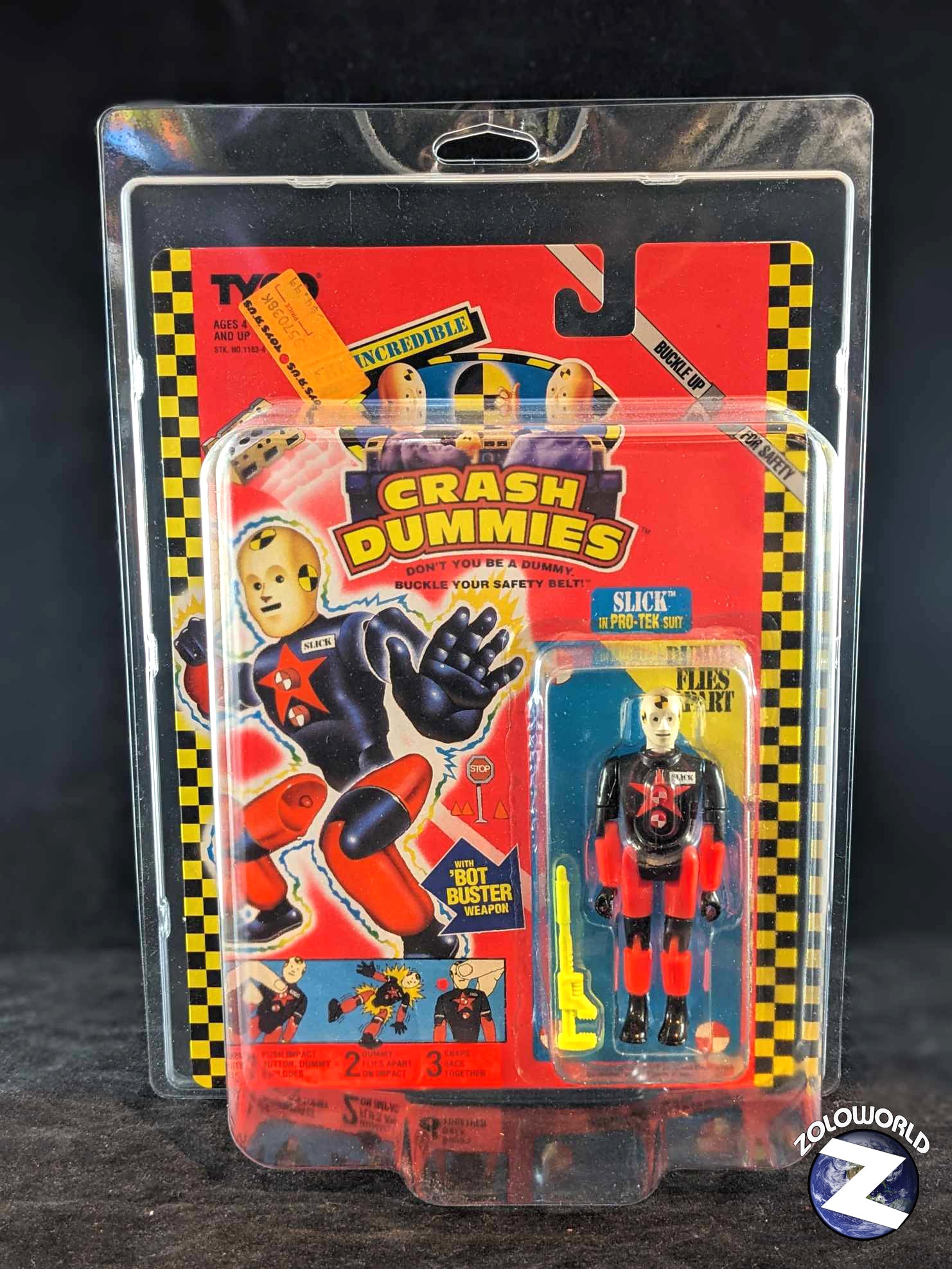 ZOLOWORLD TYCO CRASH TEST DUMMIES ACTION FIGURE UV PROTECTIVE CASE