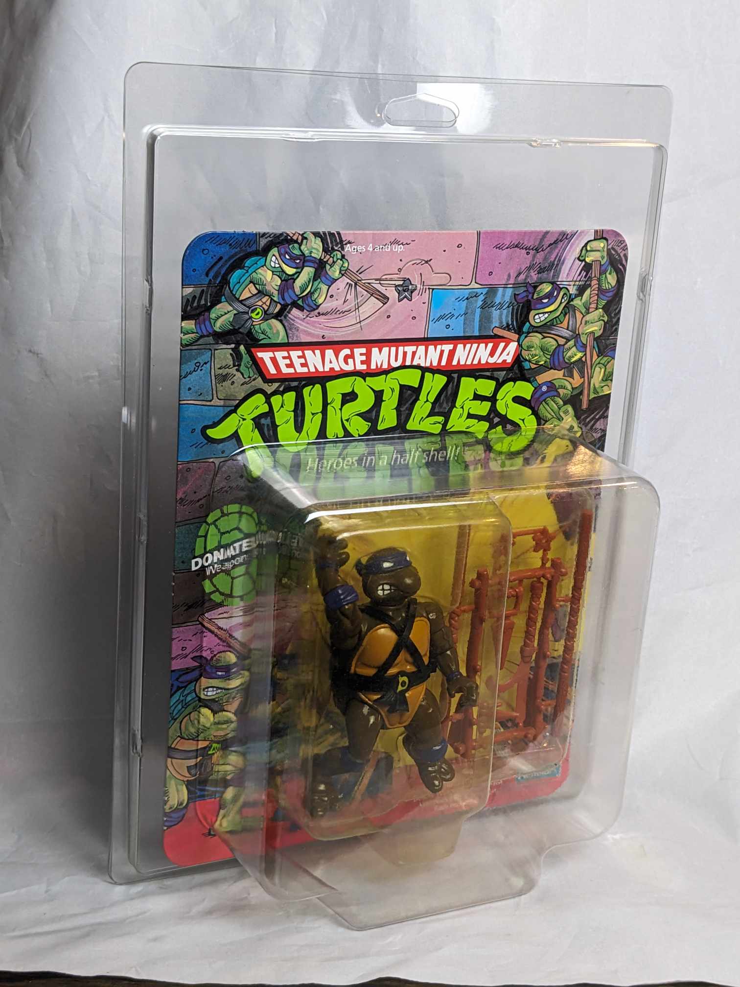 ZOLOWORLD UV Protective case For Vintage Playmates TMNT FIT STYLE 2 CENTER BLISTER