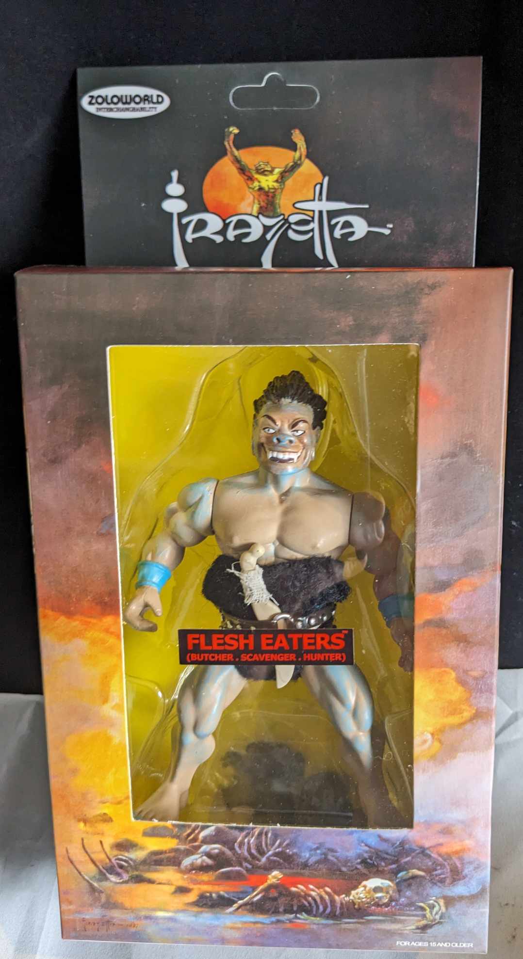 Zoloworld Frazetta Flesh Eaters Butcher . Scavenger. Hunter MIB Action Figure