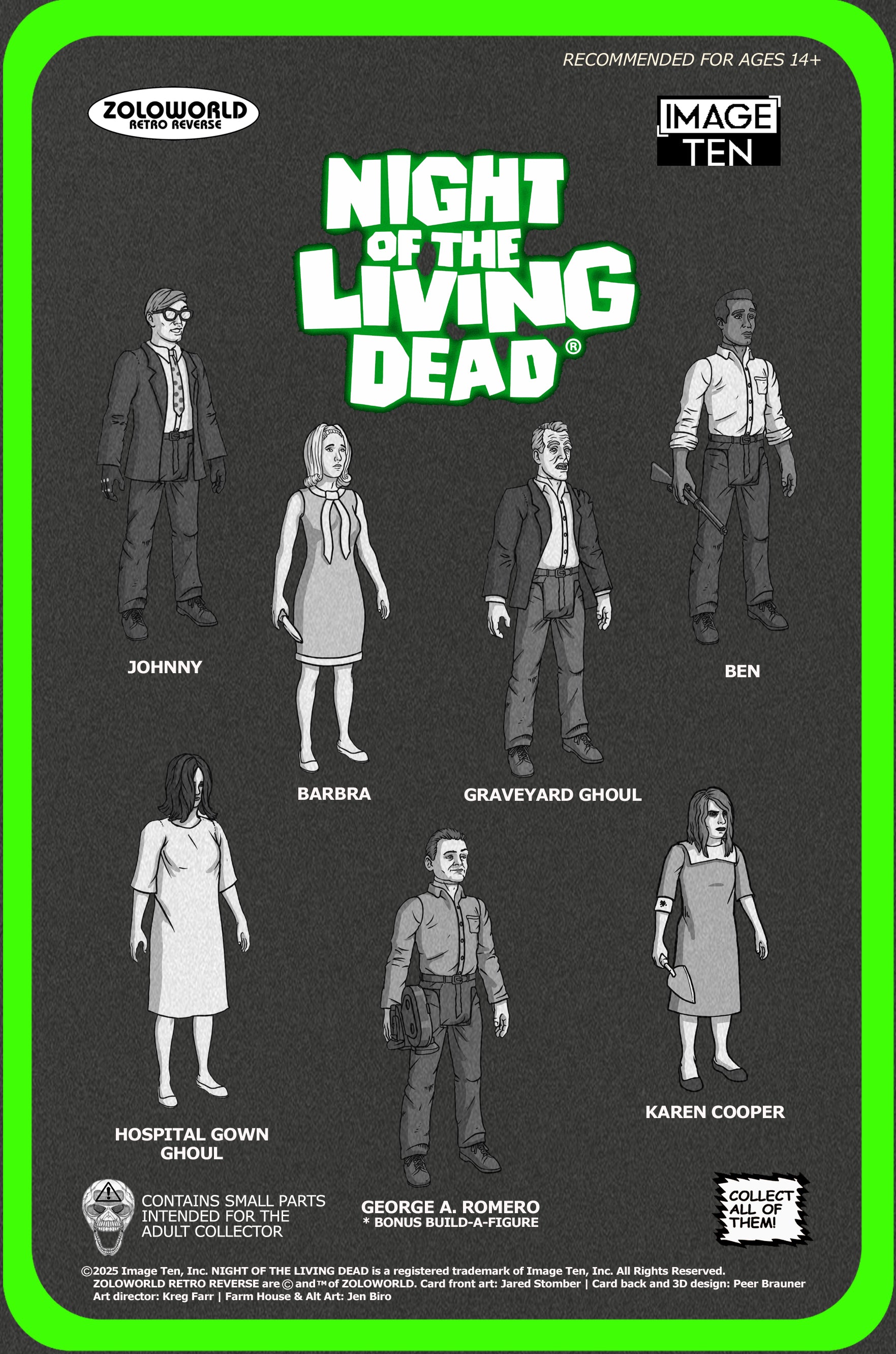 Pre-Order Night of the Living Dead Zoloworld Retro Reverse  Ben 3.75" Action Figure