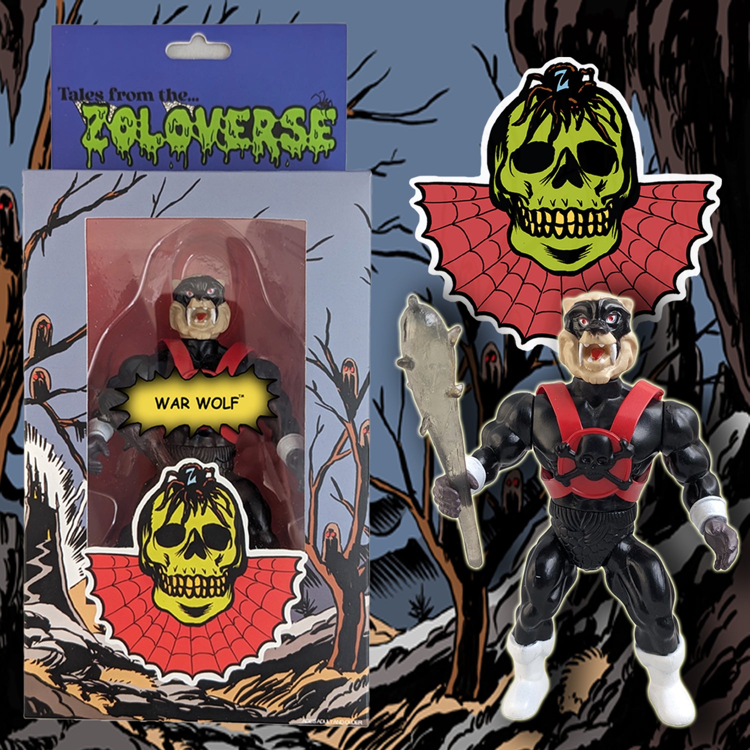Tales From The Zoloverse WAVE 2 WAR WOLF  MIB Action Figure Warrior Beasts