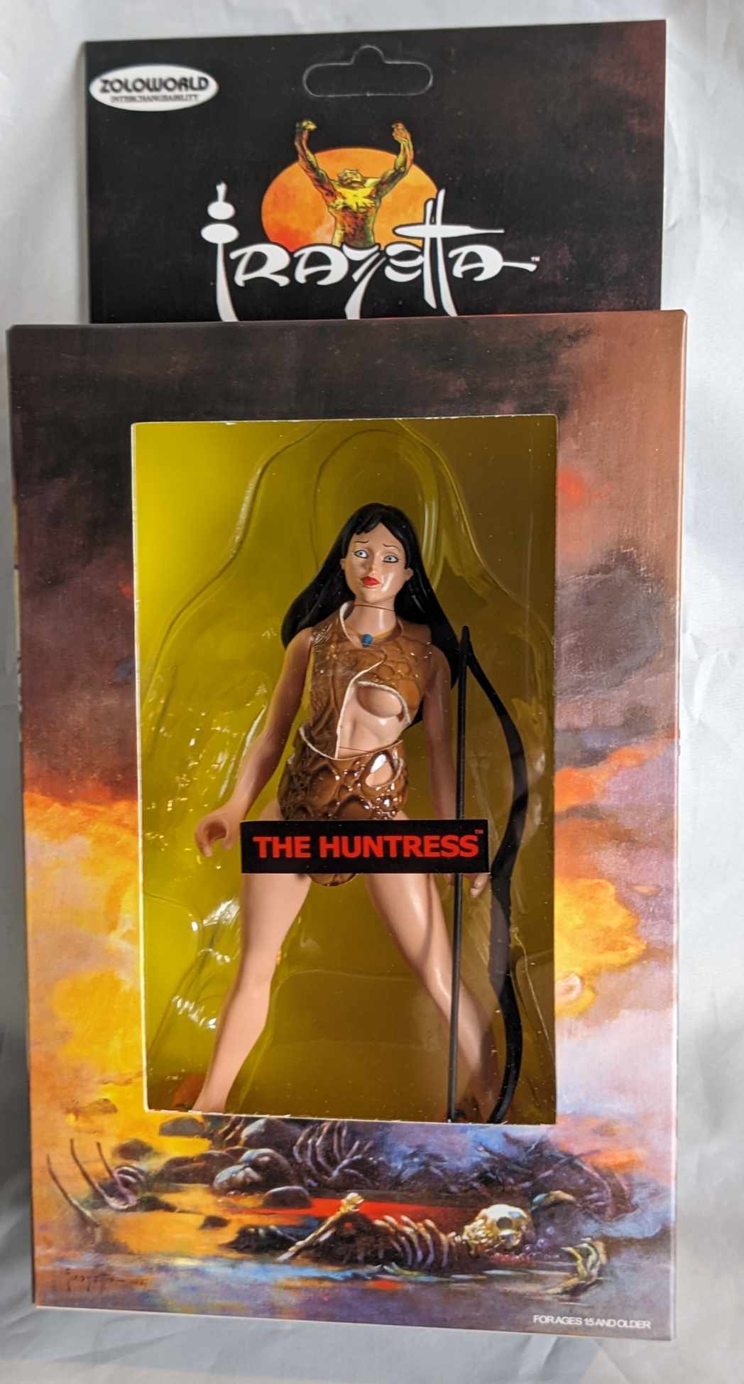 Zoloworld Frazetta Huntress Action Figure MIB W/ Jungle Tiger 5.5"