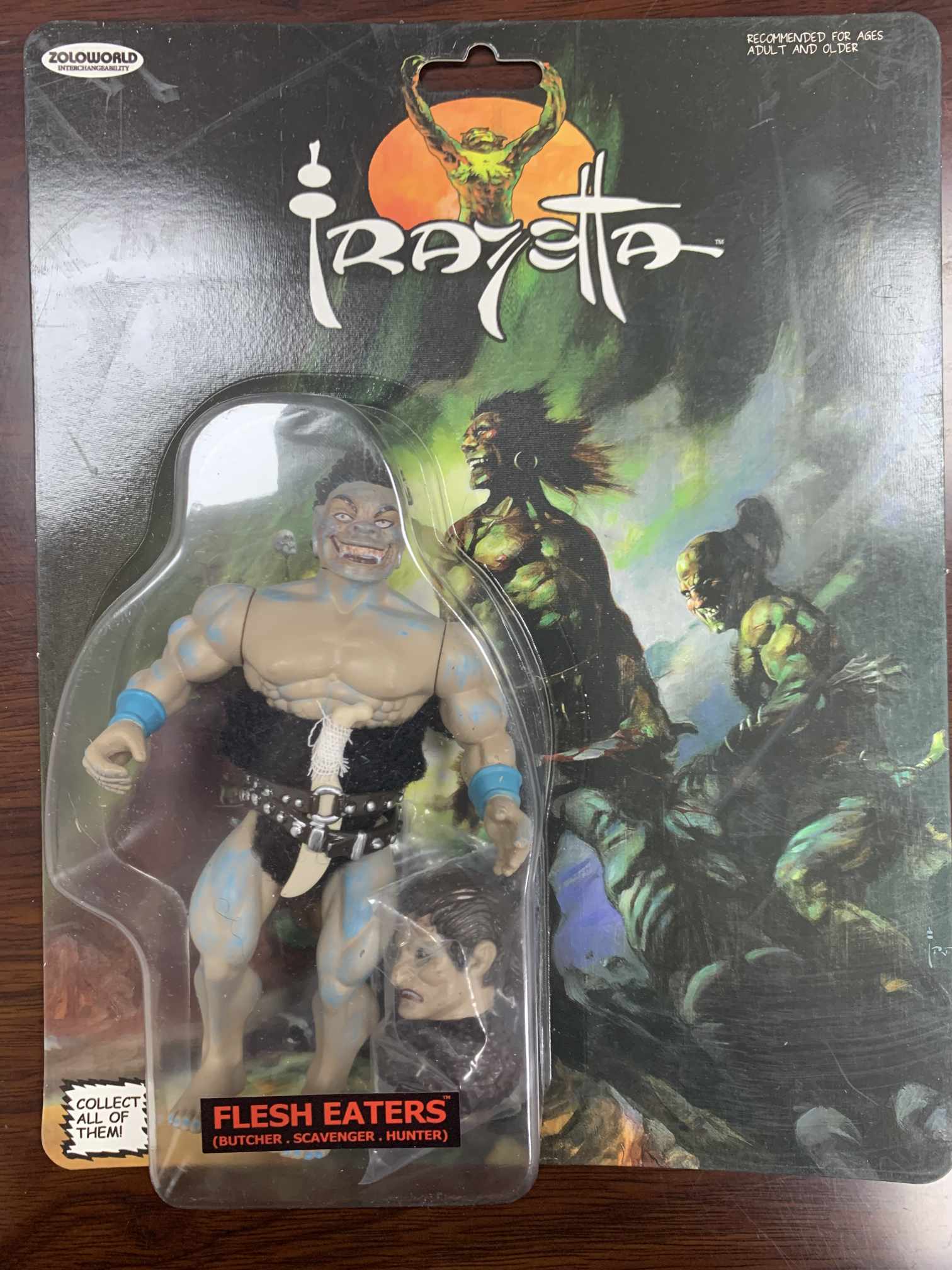 Zoloworld Frazetta Flesh Eaters Butcher . Scavenger. Hunter MIB Action Figure