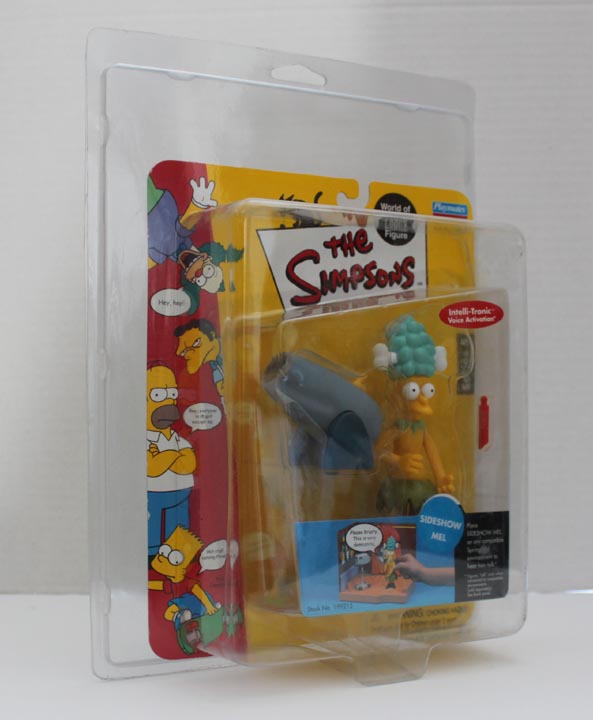 ZOLOWORLD PLAYMATES SIMPSONS WORLD OF SPRINGFIELD UV MOC ACTION FIGURE PROTECTIVE CASE