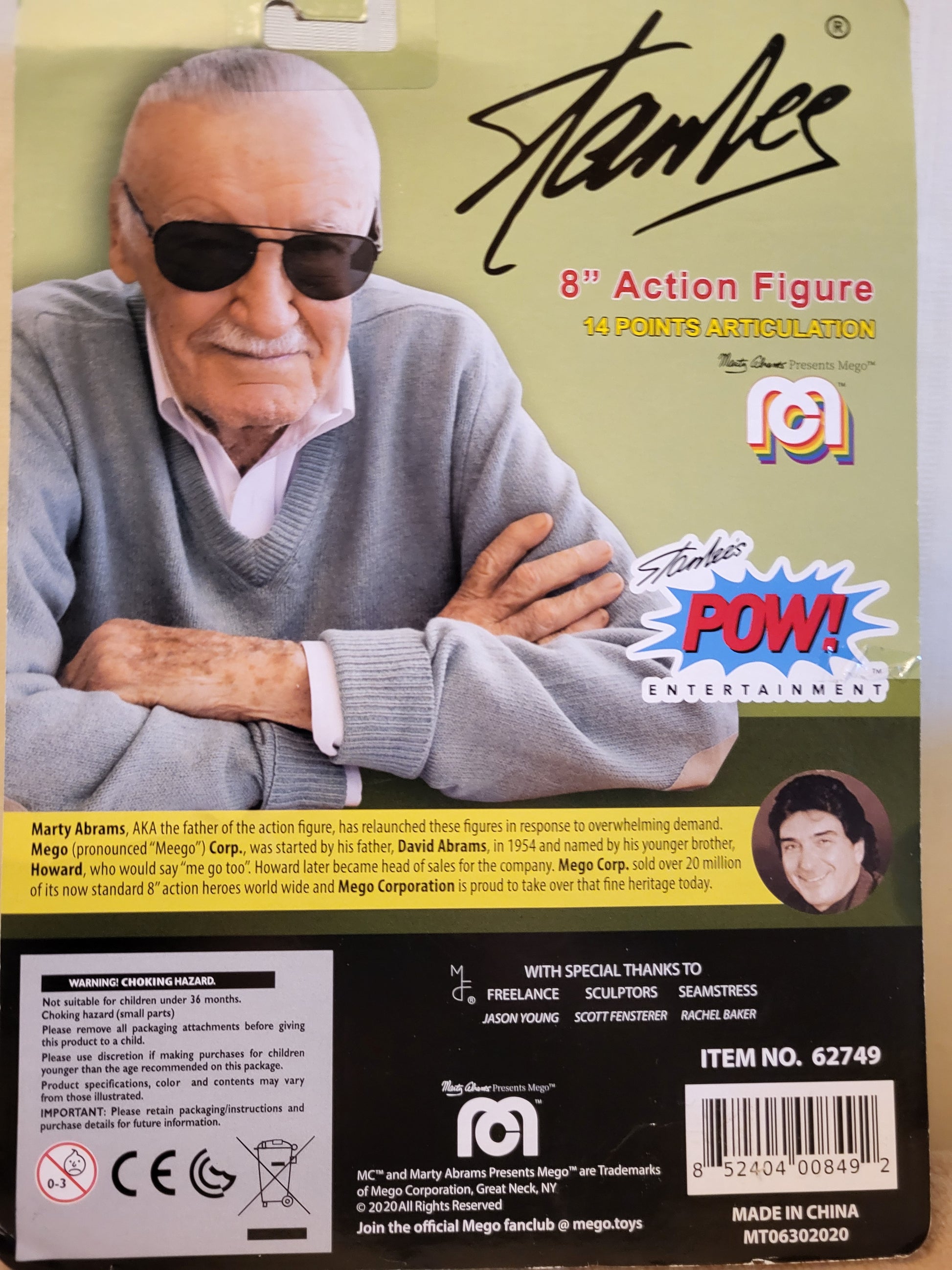 Mego | Marty Abrams Presents | Stan Lee - Tan