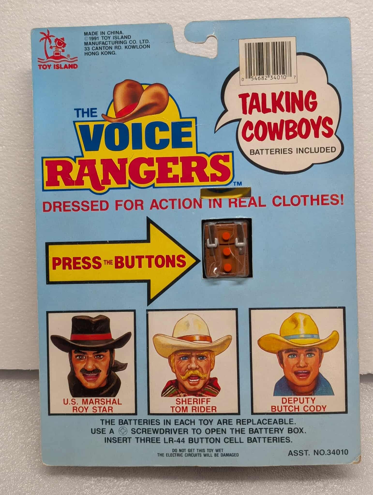 TOY ISLAND Talking Cowboys Deputy Butch Cody MOC