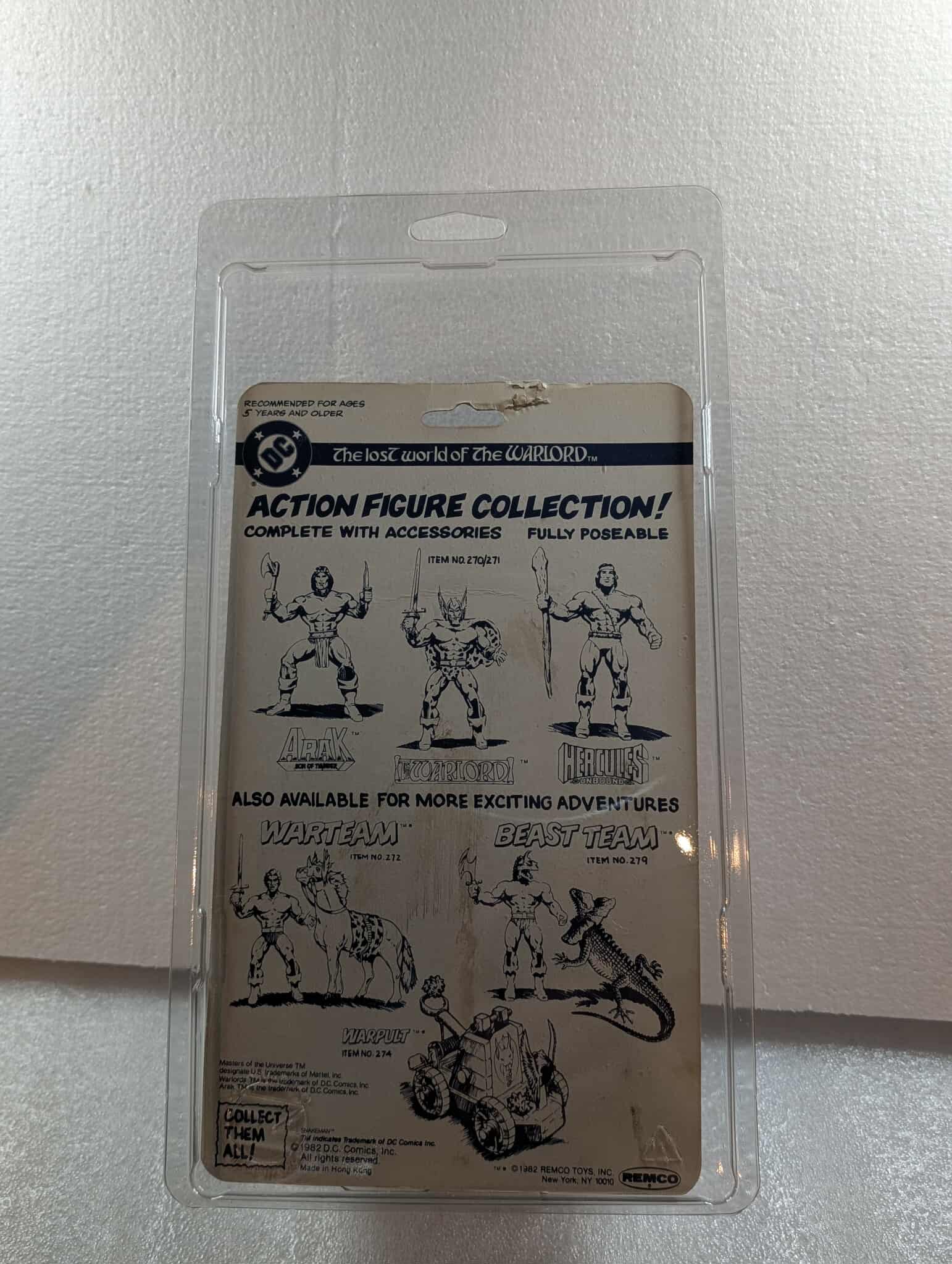 REMCO WARRIOR BEASTS 1983 V1 Guana loose complete with backer card KO Knock Off figure