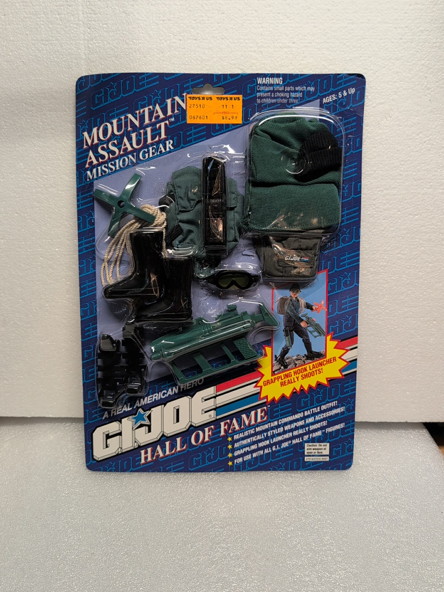 1990s 12" 1:6th scale G.I. Joe Outfit HALL OF FAME Vintage MOUNTAIN ASSUALT Mission Gear