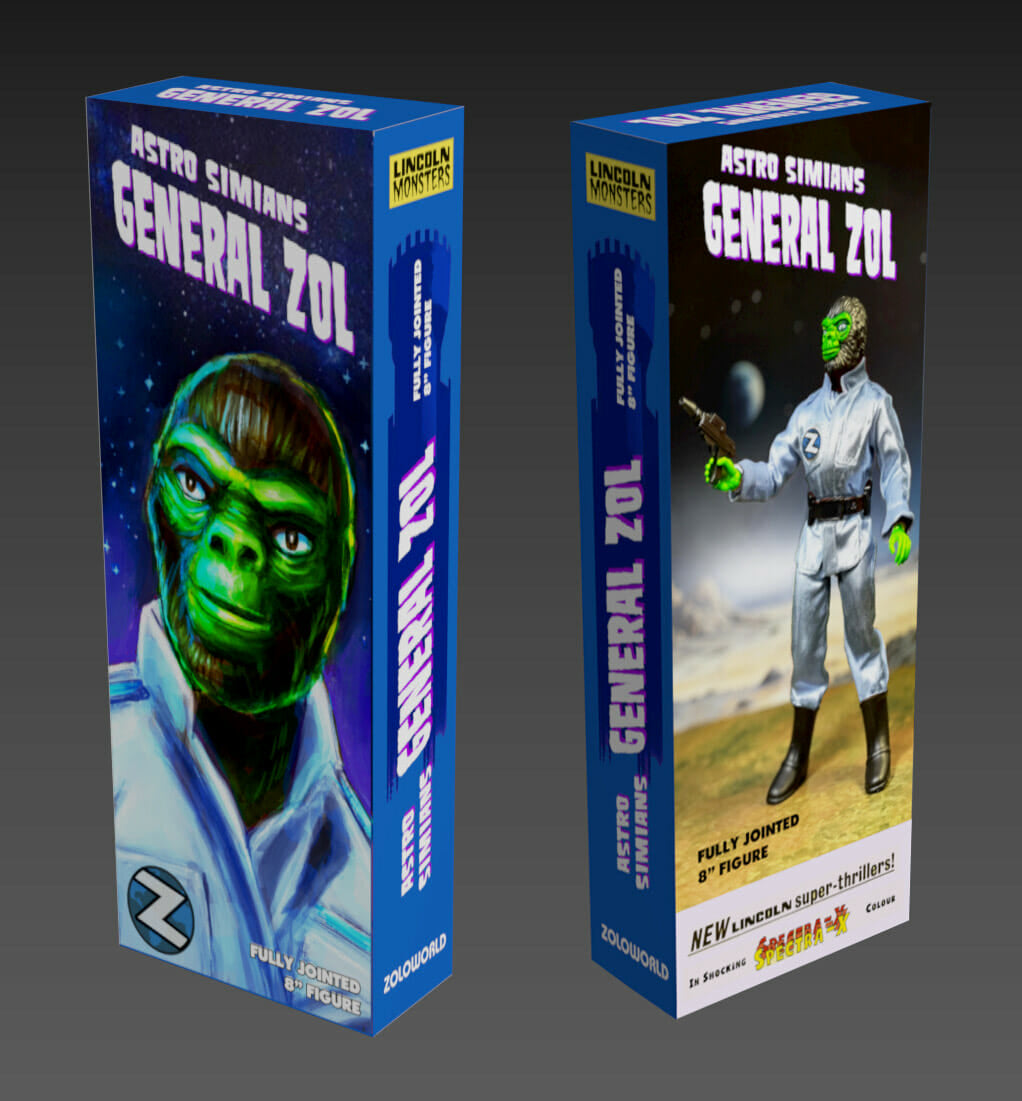LINCOLN MONSTERS Astro Simians GENERAL ZOL ZOLOCON Exclusive MIB REMEGO