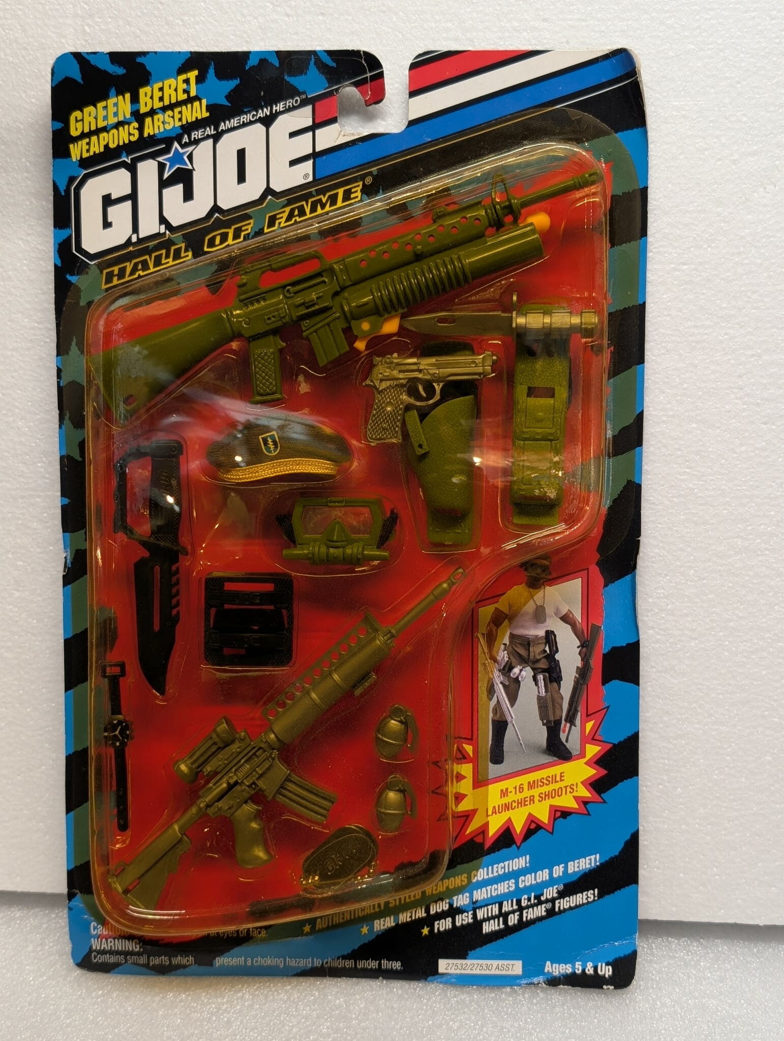 1990s 12" 1:6th scale G.I. Joe Outfit HALL OF FAME GREEN BERET Mission Gear MOC VINTAGE