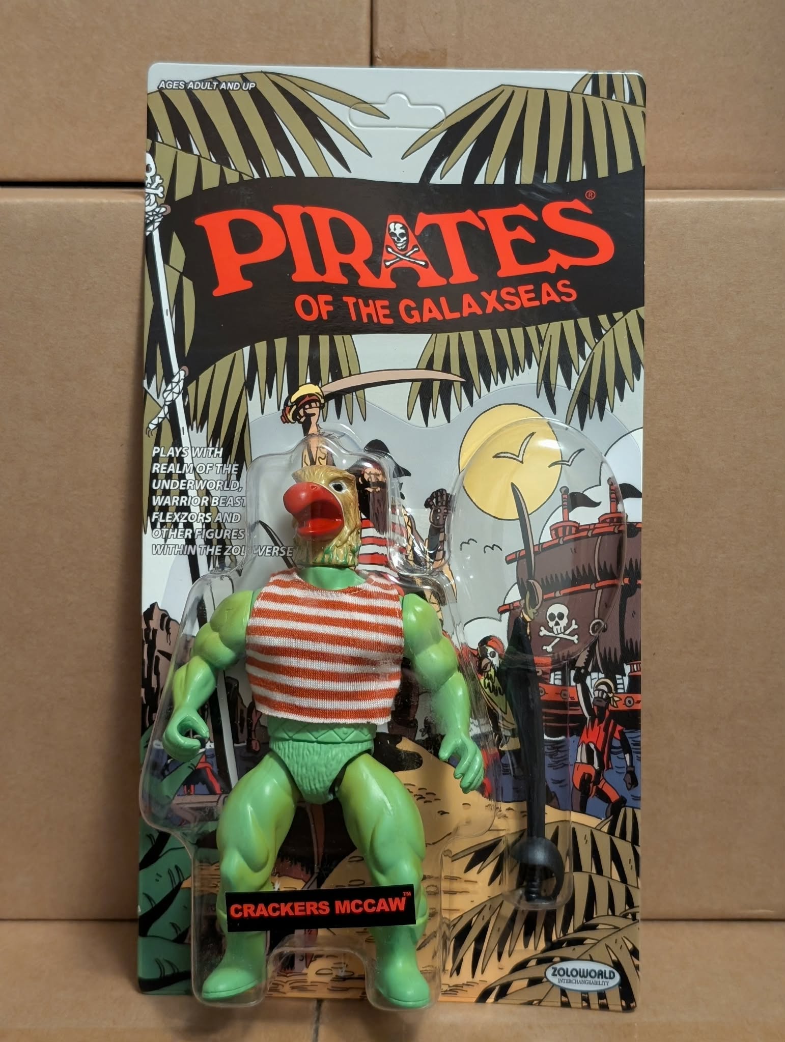 ZOLOWORLD PIRATES OF THE GALAXSEAS CRACKERS MCCAW MOC Action Figure VAULT RARE