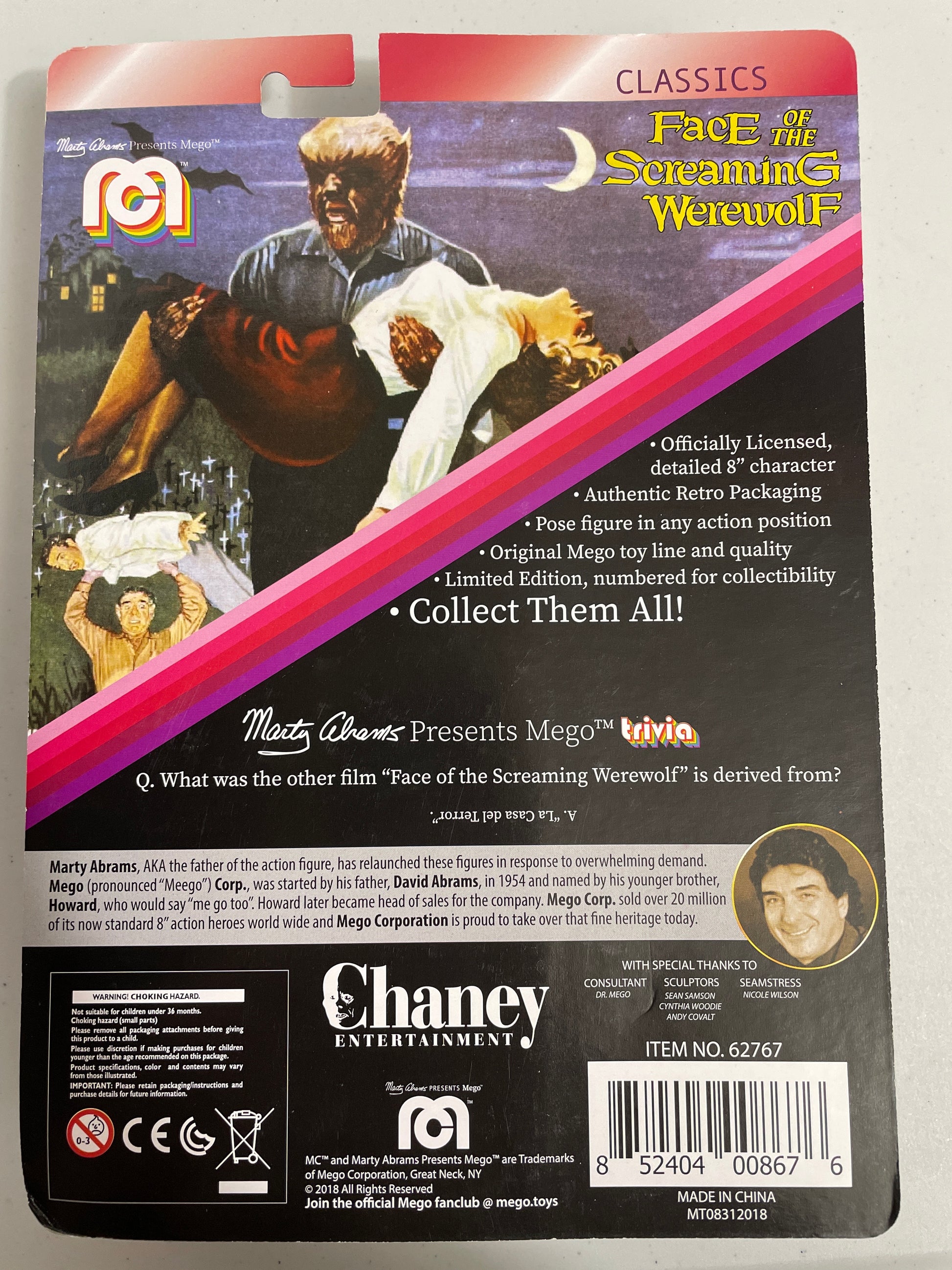 Mego | Classics | Face of the Screaming Werewolf