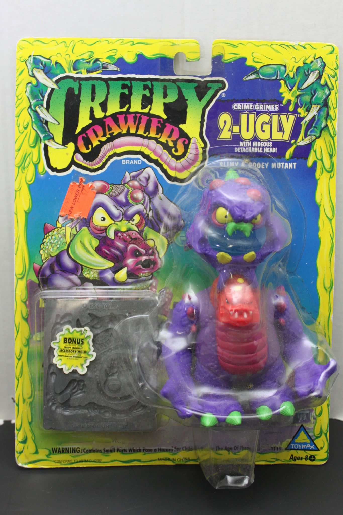 ToyMax Creepy Crawlers 2-Ugly MOC Crime Grimes W Zoloworld Protective case