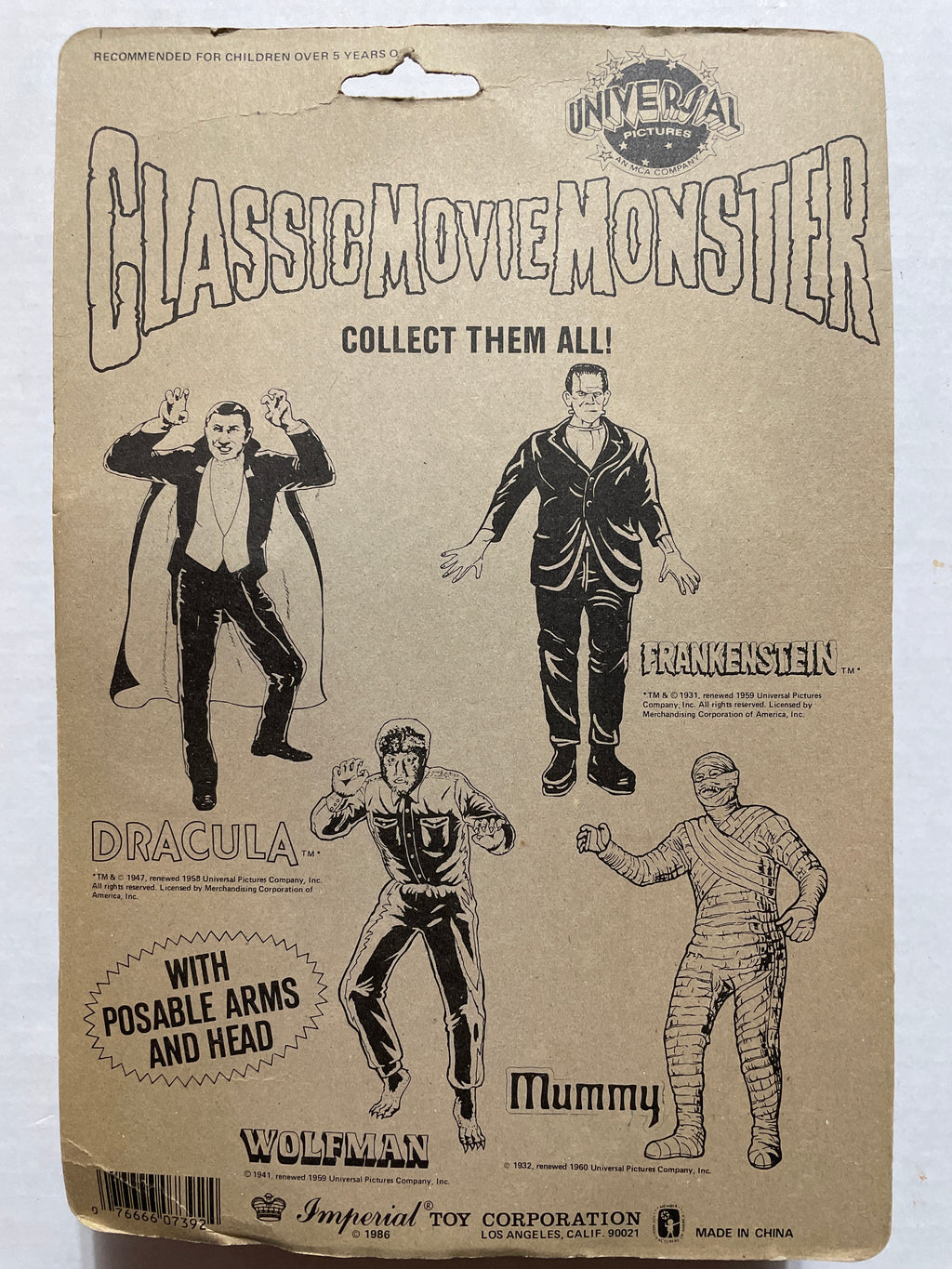 Imperial Toy | Classic Movie Monsters | Wolfman