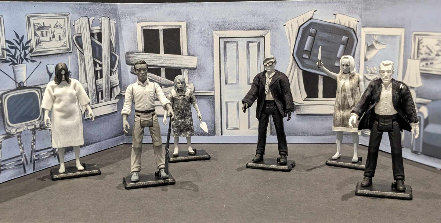 Wholesale | Pre-Order FULL SET Night of the Living Dead Zoloworld Retro Reverse 3.75" Action Figures