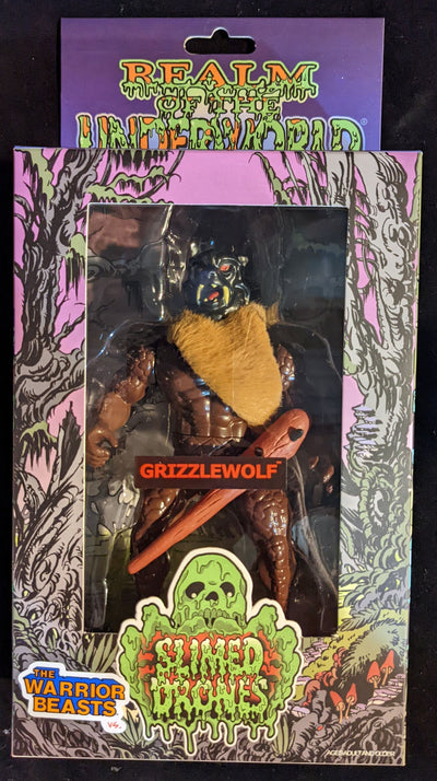 ZOLOWORLD WARRIOR BEASTS VS  SLIMED DRONES WAVE 2 GRIZZLEWOLF Action Figure WEB X