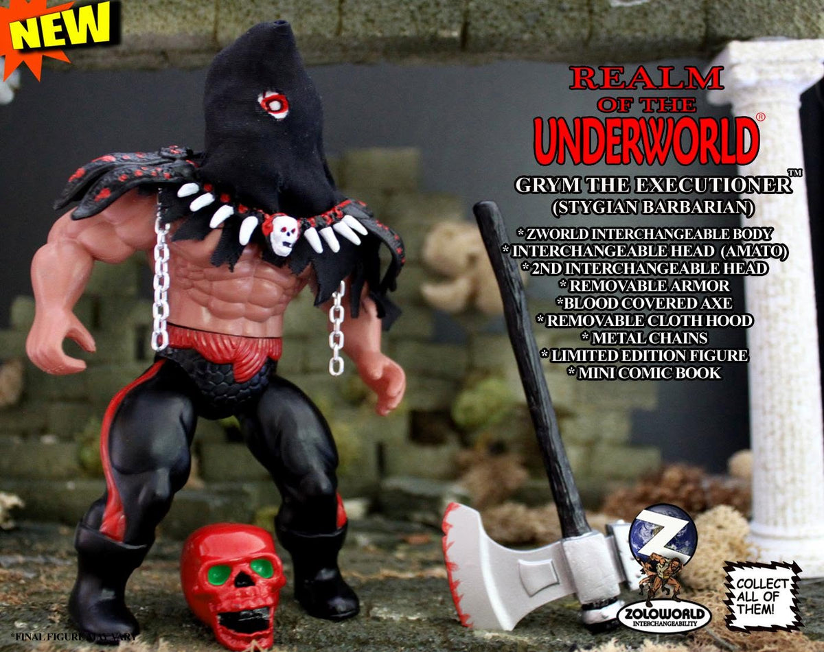 VAULT SUPER RARE Return REALM OF THE UNDERWORLD GRYM THE EXECUTIONER MOC ROTU