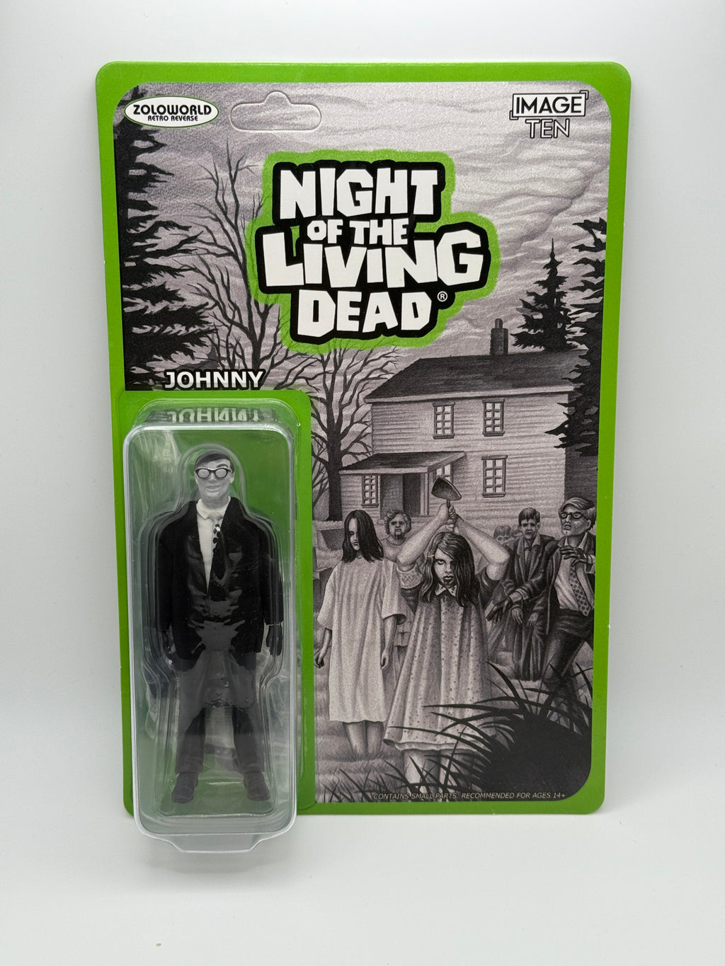 Night of the Living Dead Zoloworld Retro Reverse Johnny 3.75" Action Figure
