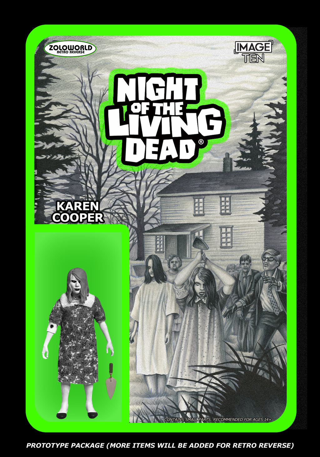 Pre-Order Night of the Living Dead Zoloworld Retro Reverse FULL SET 3.75" Action Figure