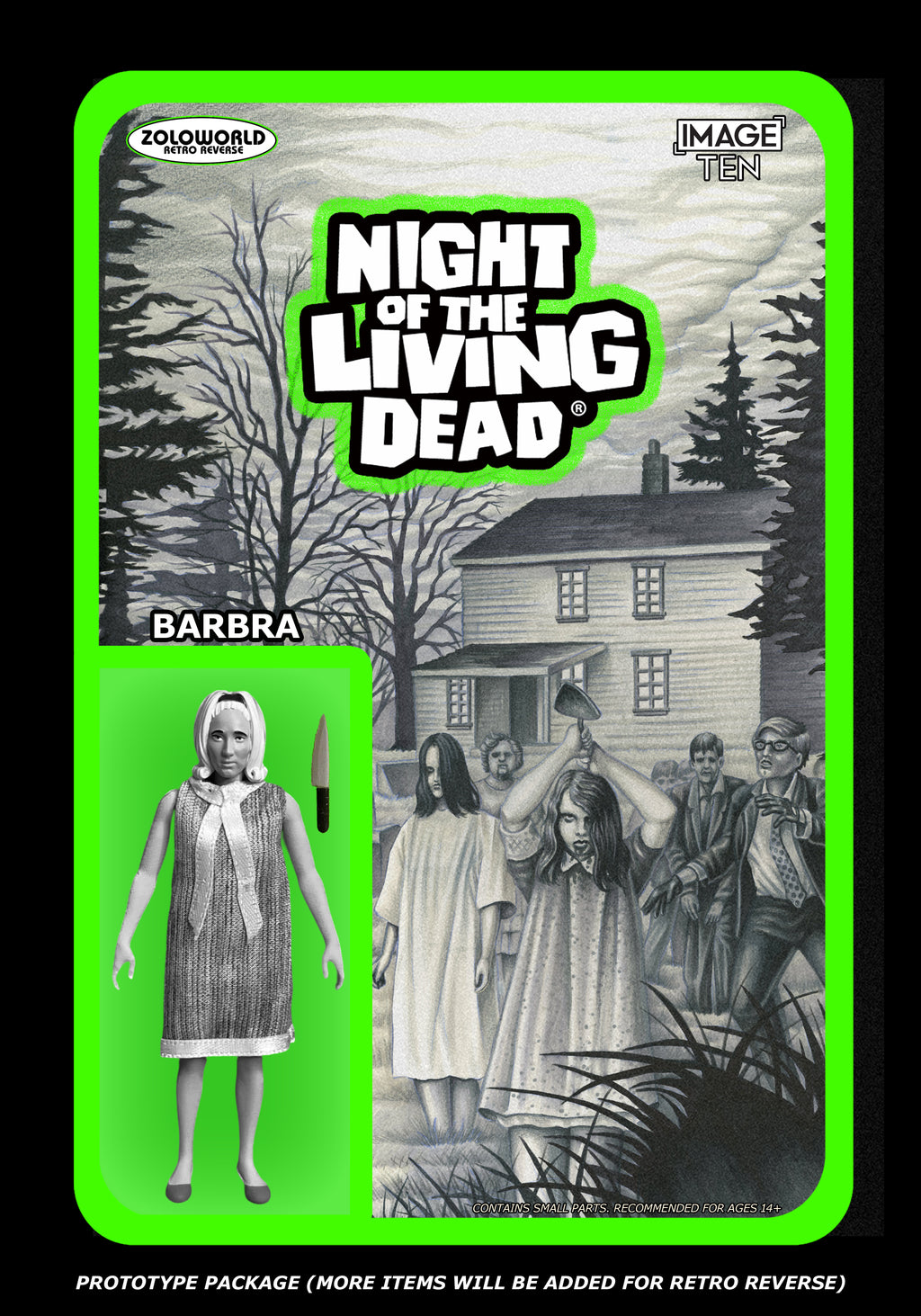 Pre-Order Night of the Living Dead Zoloworld Retro Reverse FULL SET 3.75" Action Figure