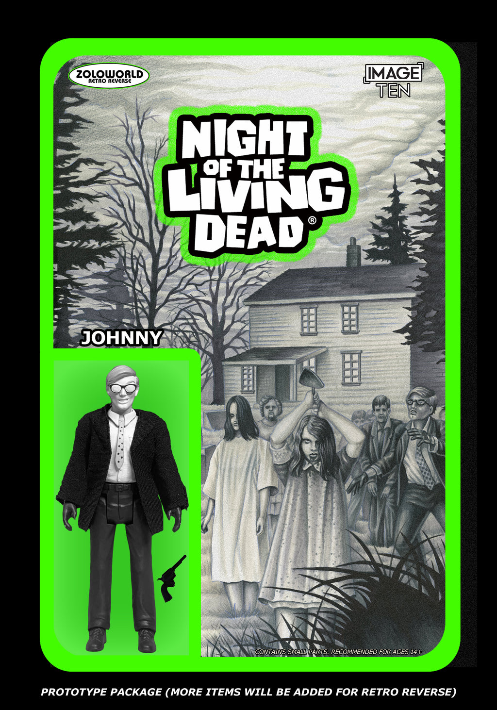 Pre-Order Night of the Living Dead Zoloworld Retro Reverse FULL SET 3.75" Action Figure