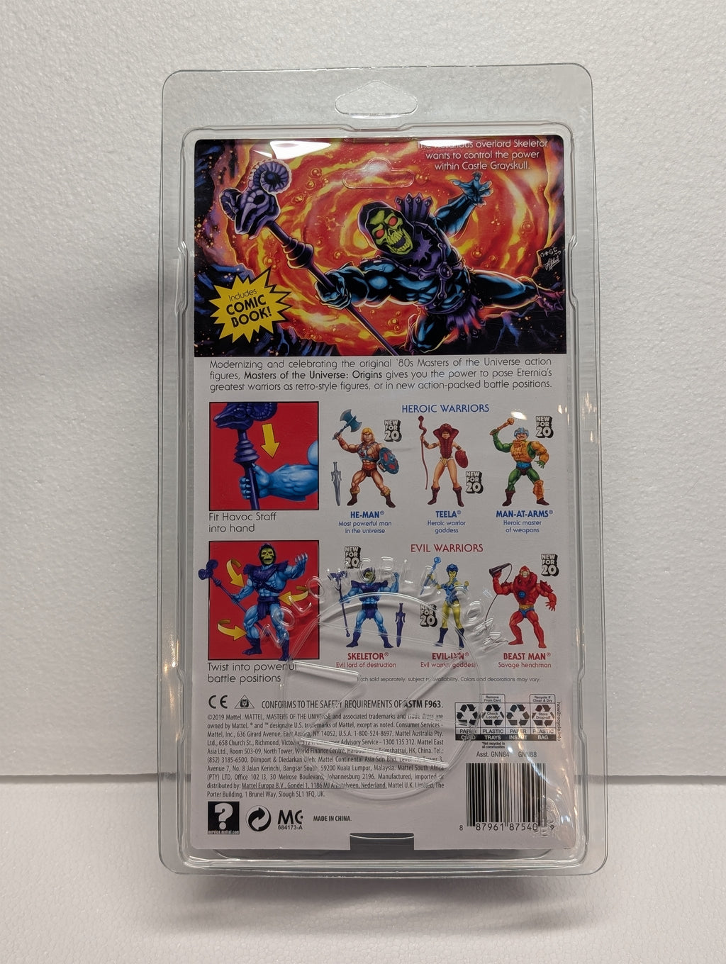 Masters Of The Universe Origins Skeletor WAVE 1 MOC with Zoloworld Action Figure Protective Case
