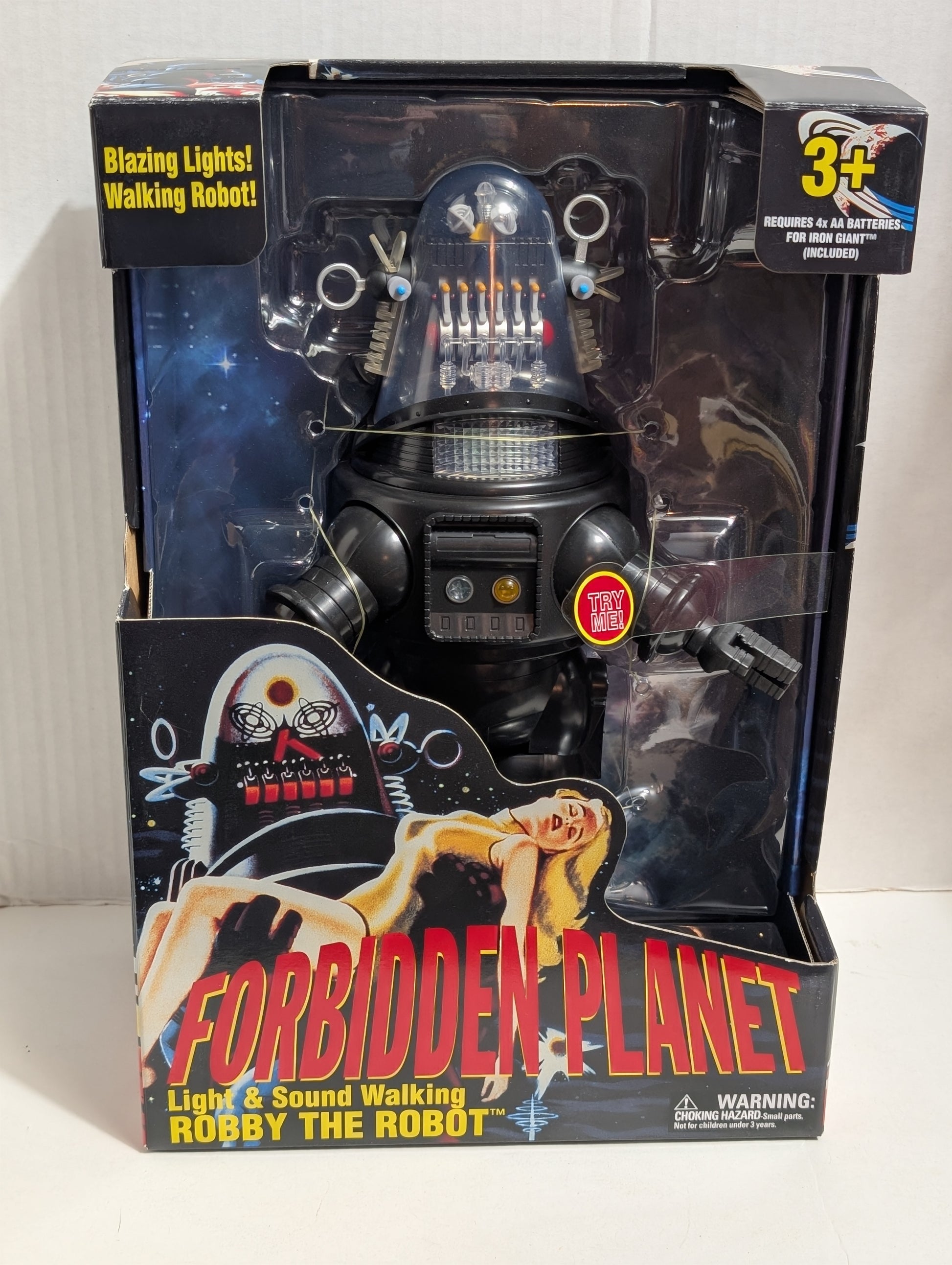Forbidden Planet 14" Robby The Robot Lights & Walking Sound MIB Walmart X OSS
