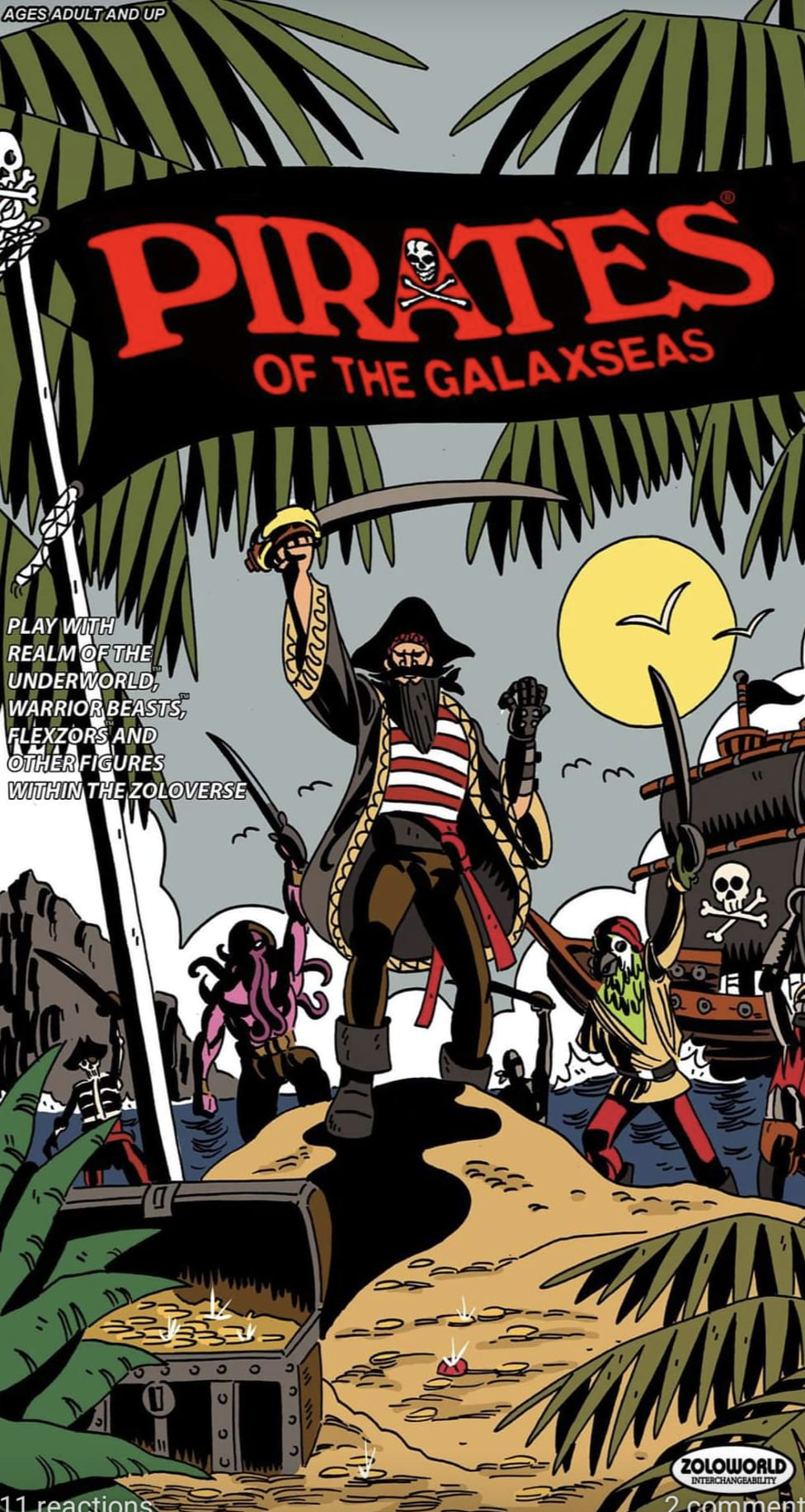 ZOLOWORLD PIRATES OF THE GALAXSEAS RIBS MOC Action Figure