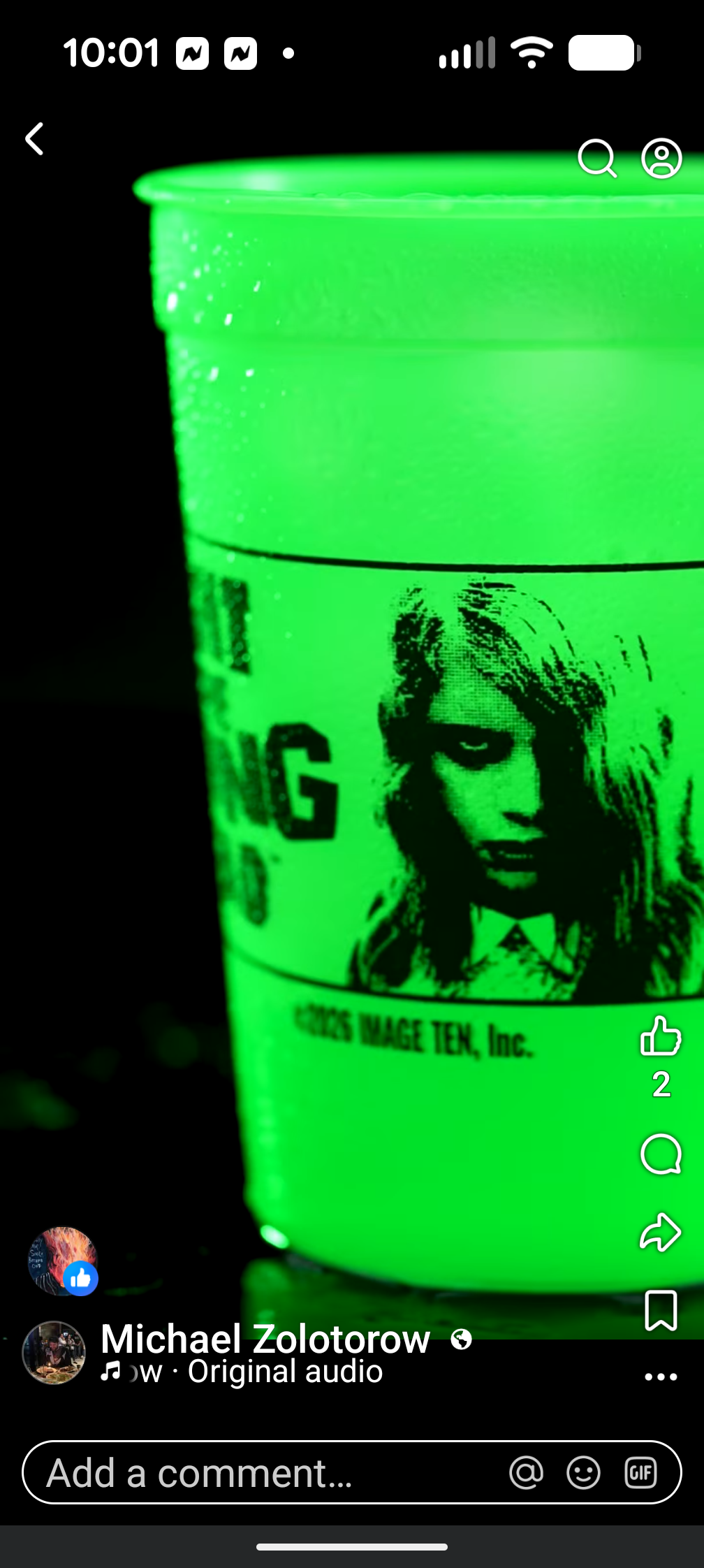 ZOLOCON 2026 Exclusive NIGHT OF THE LIVING DEAD Officially Licensed GLOW IN THE DARK Drinking Cup