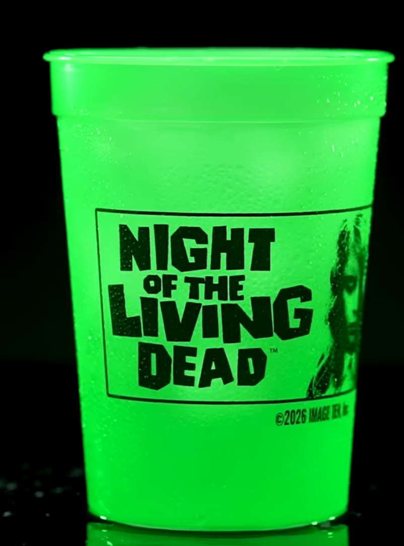 ZOLOCON 2026 Exclusive NIGHT OF THE LIVING DEAD Officially Licensed GLOW IN THE DARK Drinking Cup