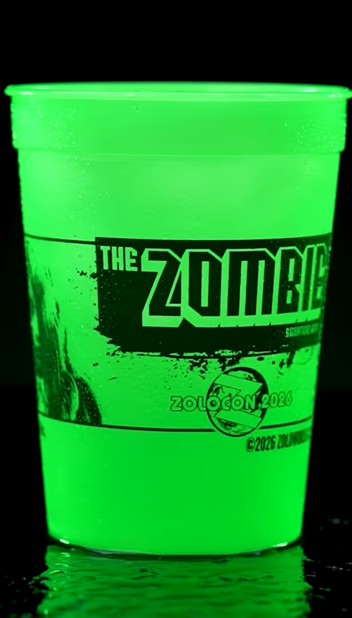 ZOLOCON 2026 Exclusive NIGHT OF THE LIVING DEAD Officially Licensed GLOW IN THE DARK Drinking Cup