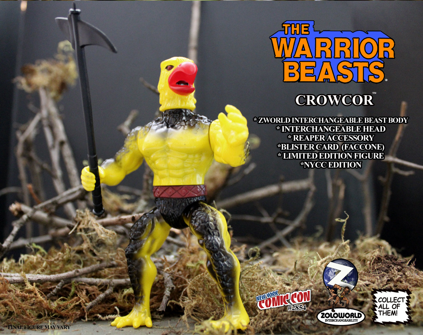 Zoloworld The Warrior Beasts CROWCOR MOC Action Figure NYCC VAULT
