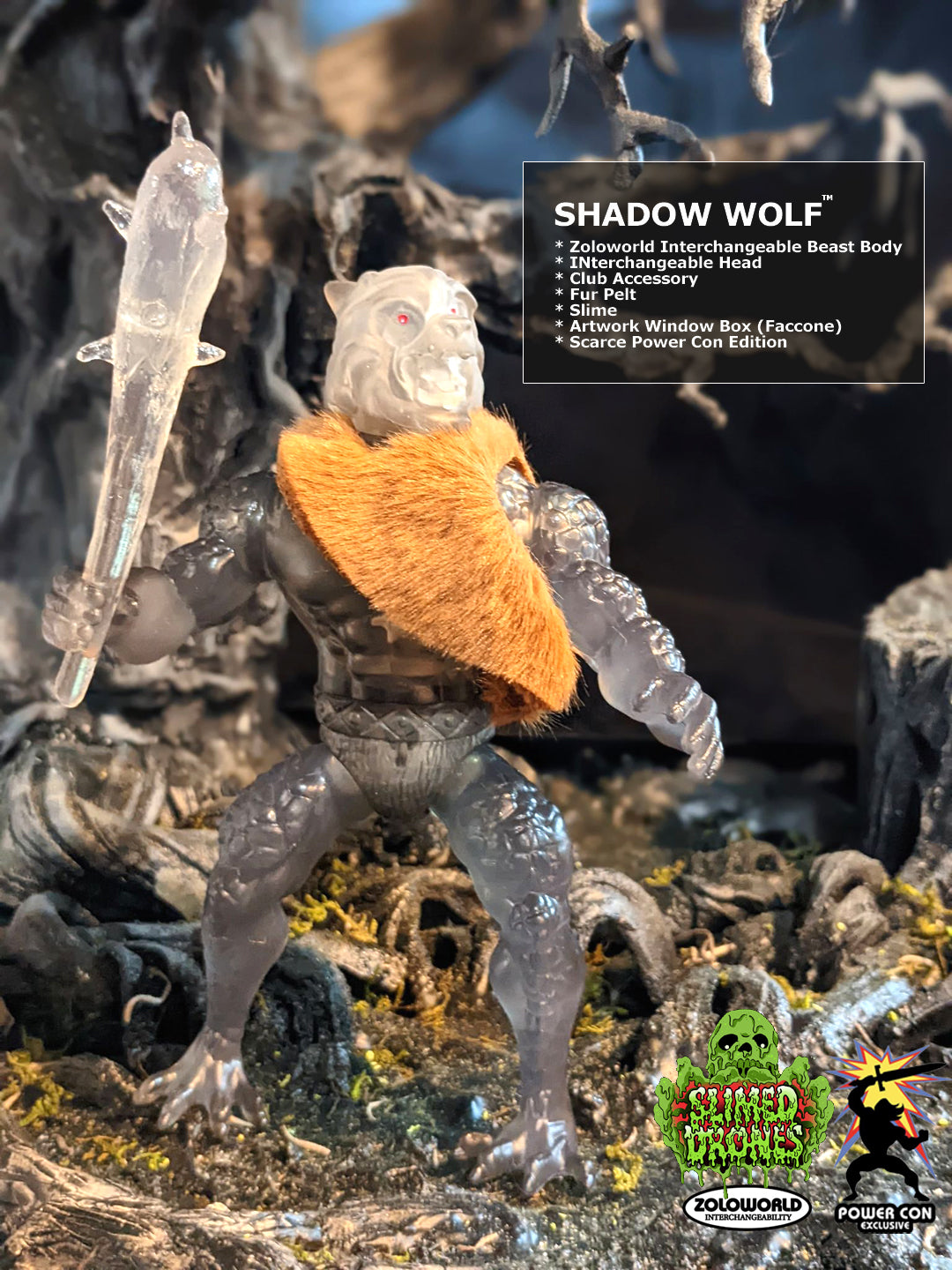 SLIMED DRONES WAVE 2 SHADOW WOLF  Action Figure POWER CON