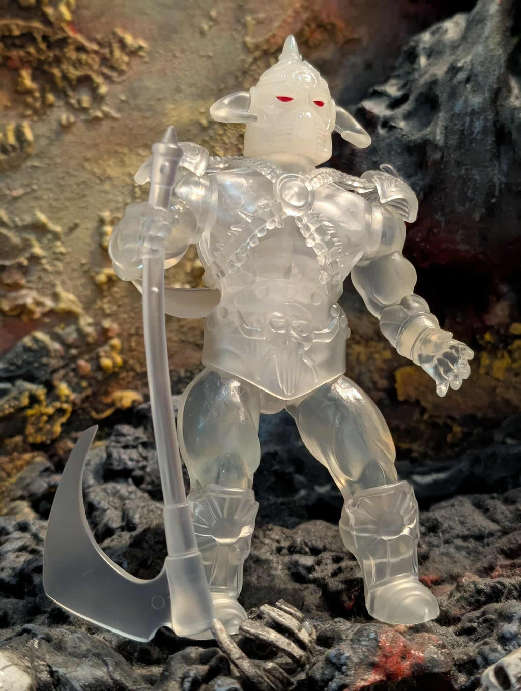 ZOLOWORLD FRAZETTA DEATH DEALER (CLEAR TRANSLUCENT VARIANT) EXCLUSIVE MOC