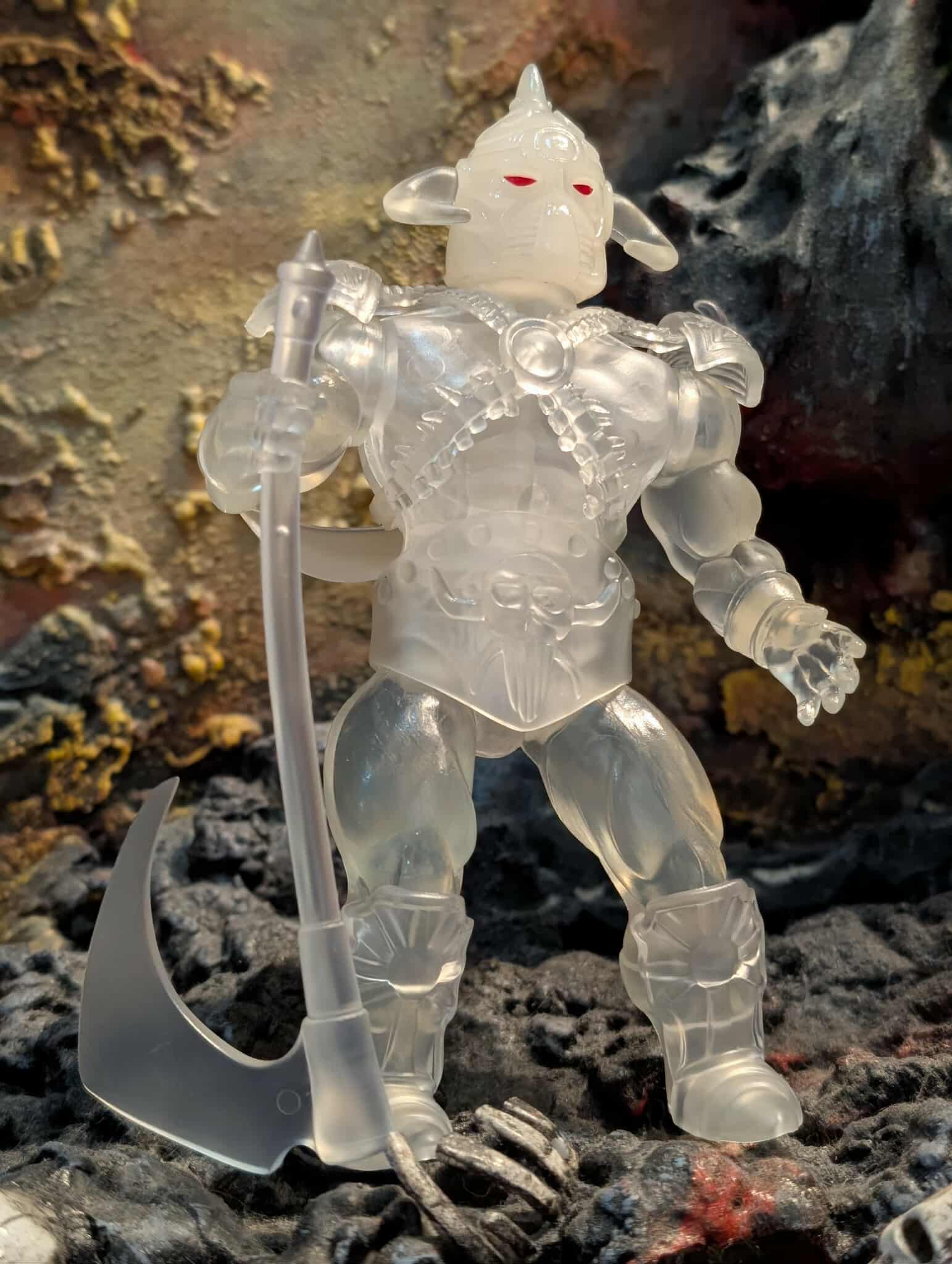 ZOLOWORLD FRAZETTA DEATH DEALER (CLEAR TRANSLUCENT VARIANT) EXCLUSIVE MOC