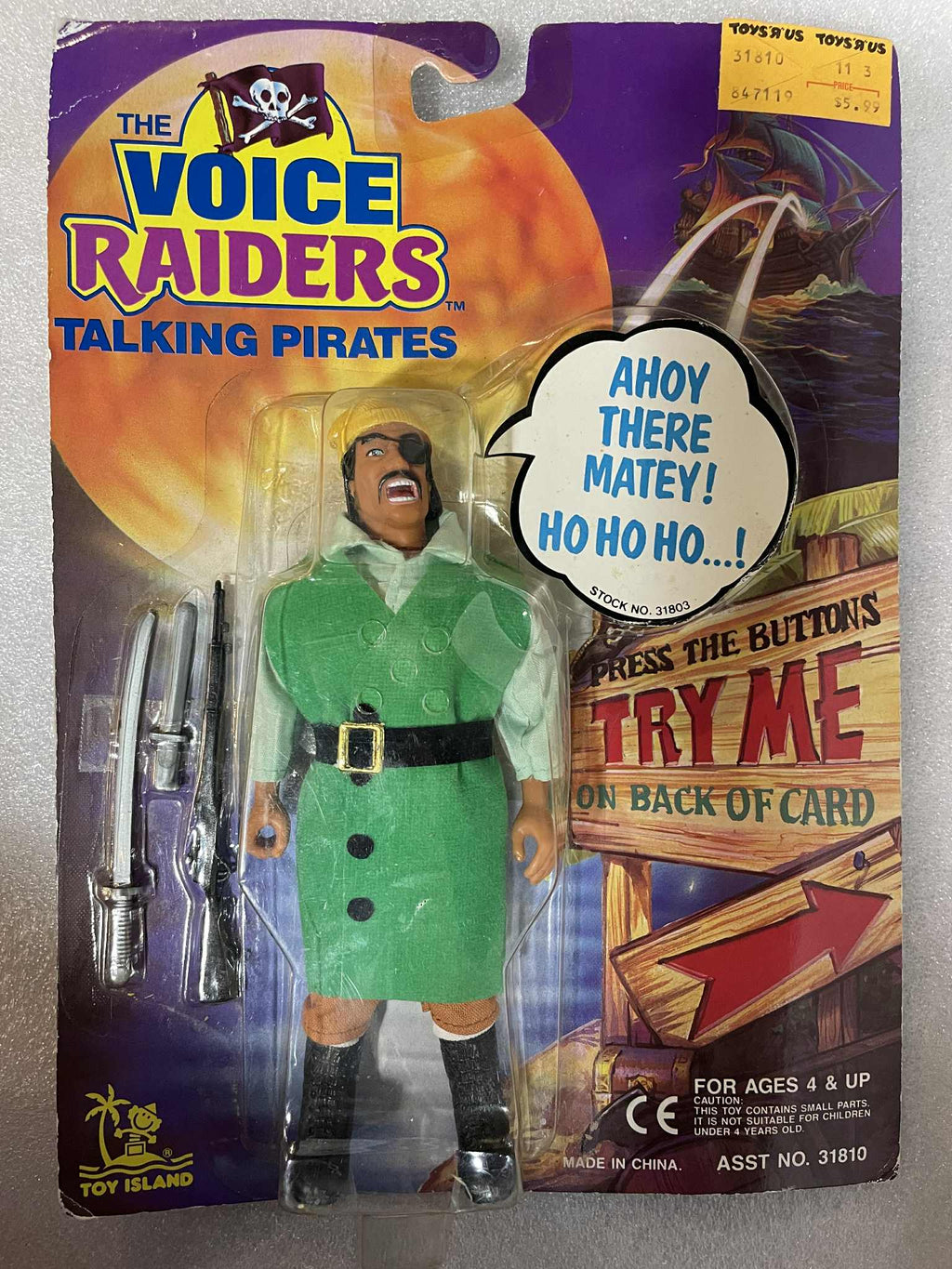 TOY ISLAND THE VOICE RAIDERS Talking Pirates Evil Eye Mcgrub MOC