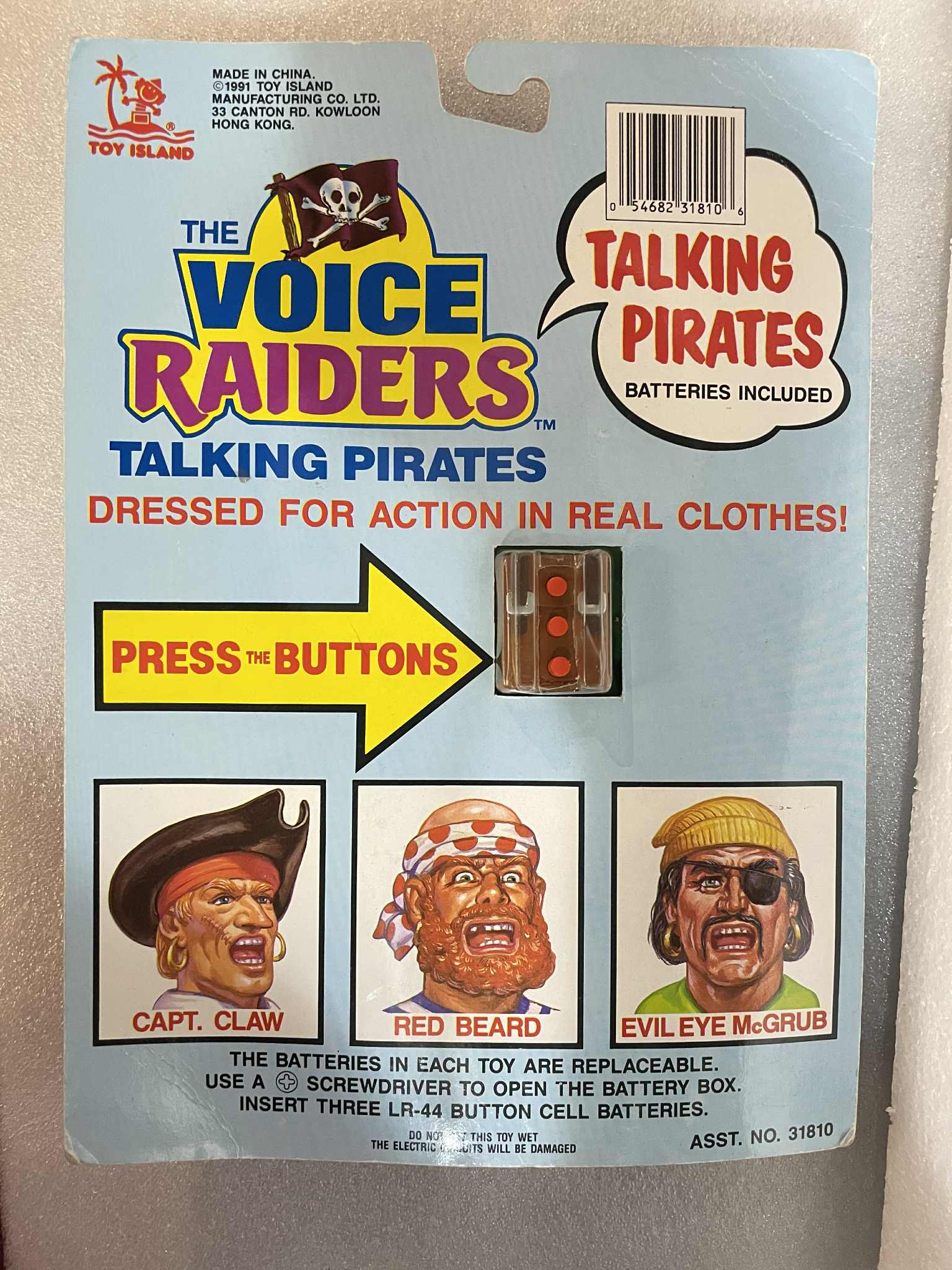 TOY ISLAND THE VOICE RAIDERS Talking Pirates Evil Eye Mcgrub MOC