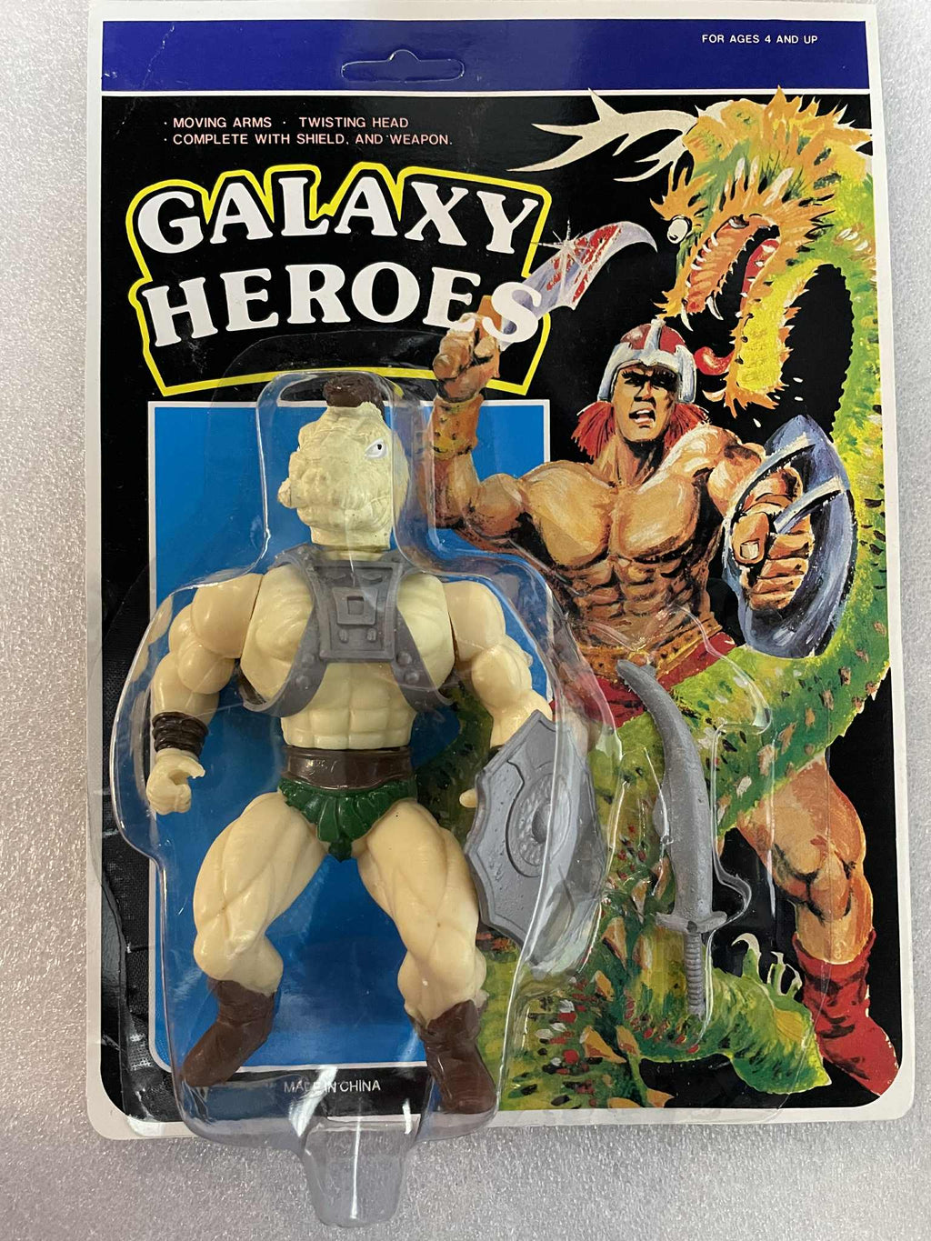 Sungold SGI Gordy Sewco DINO MAN GALAXY HEROES Knock Off Figure MOC RARE KO