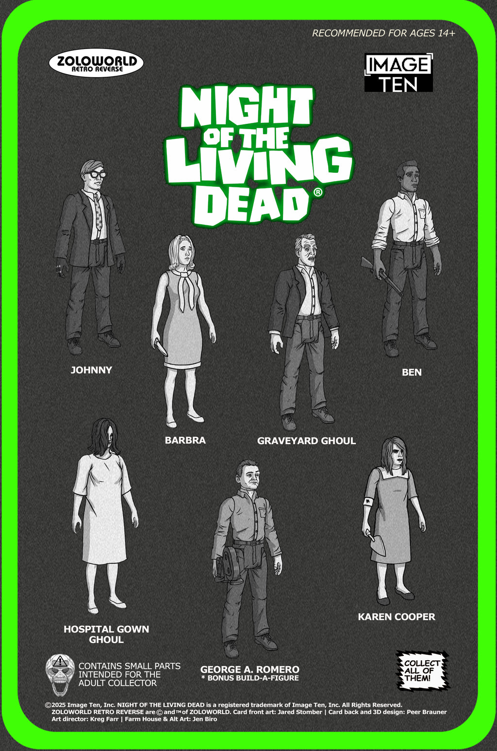 Pre-Order Night of the Living Dead Zoloworld Retro Reverse Graveyard Ghoul 3.75" Action Figure