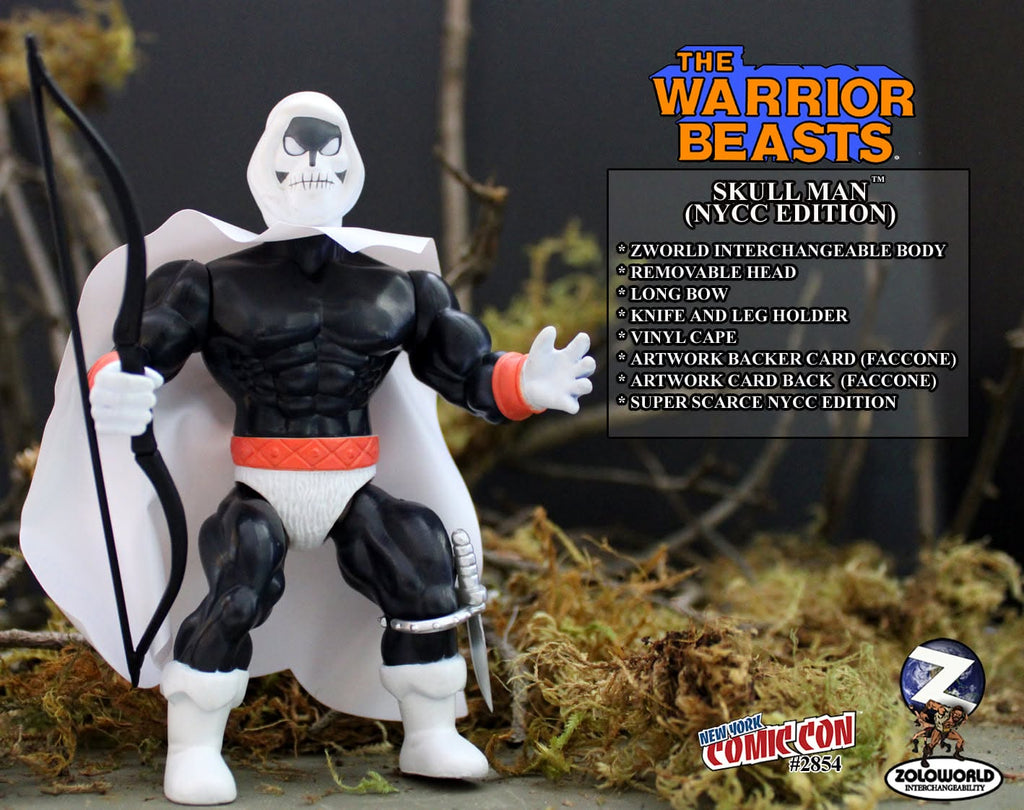 VAULT SUPER RARE Return WARRIOR BEASTS W2 SKULL MAN (NYCC) WHITE CAPE