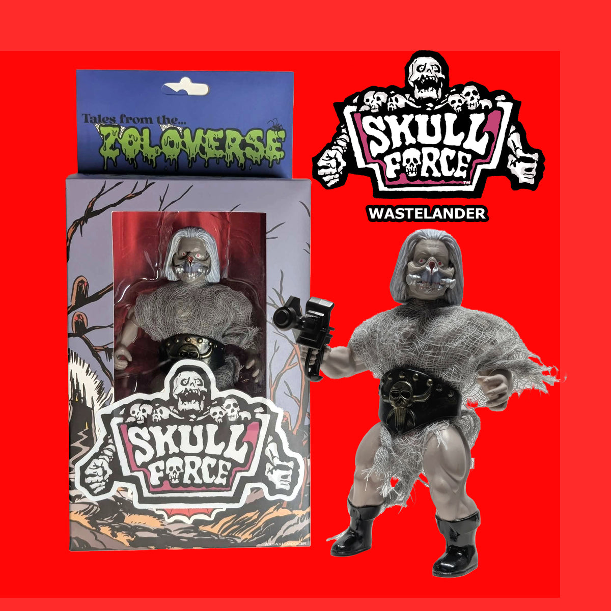 Tales From The Zoloverse SKULL FORCE WASTELANDER MIB ROTU