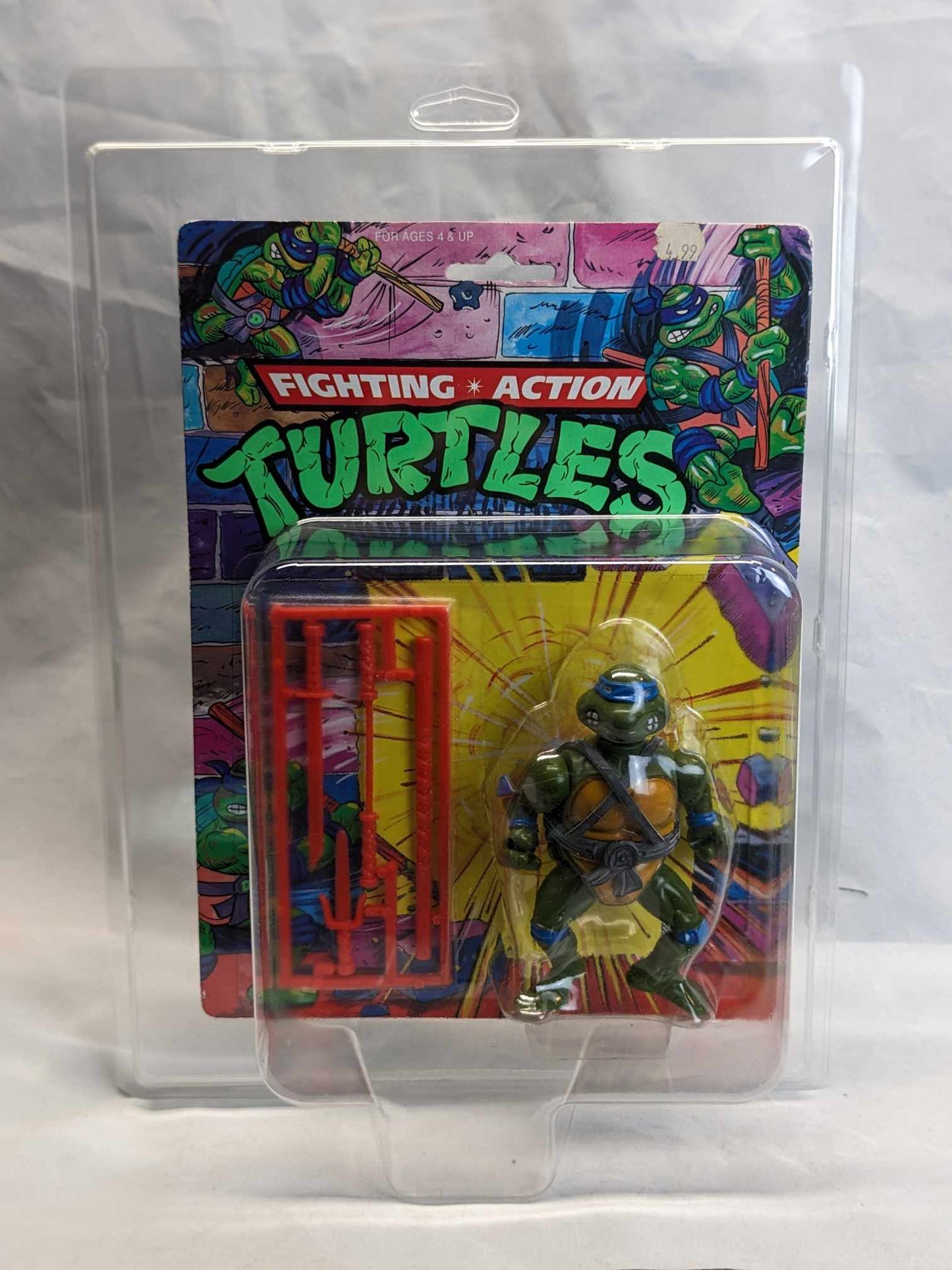 ZOLOWORLD UV VINTAGE TEENAGE MUTANT NINJA TURTLES MOC FIT ACTION FIGURE CASE V1 TMNT