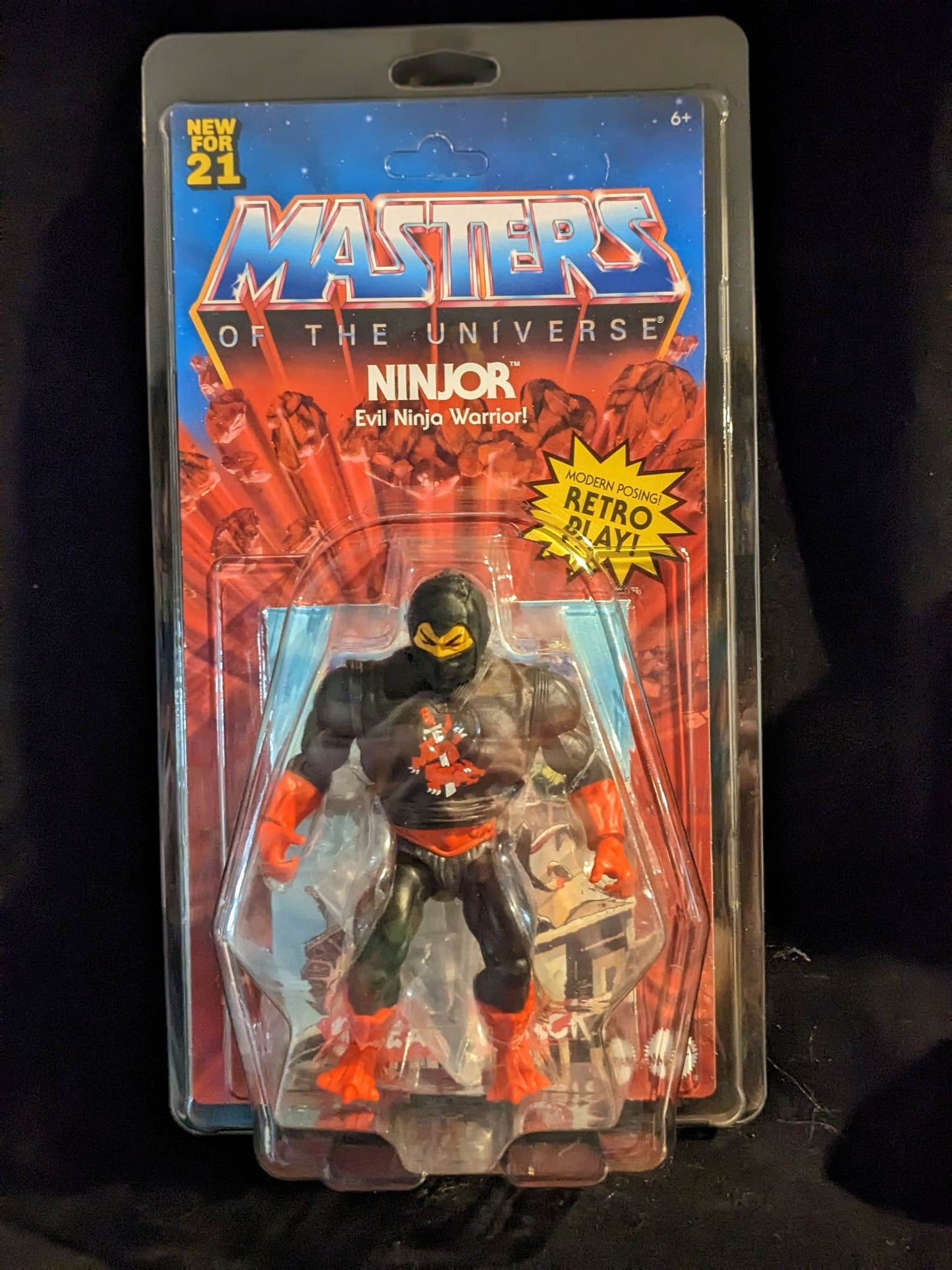 Masters Of The Universe Origins NINJOR MOC with Zoloworld Action Figure Protective Case