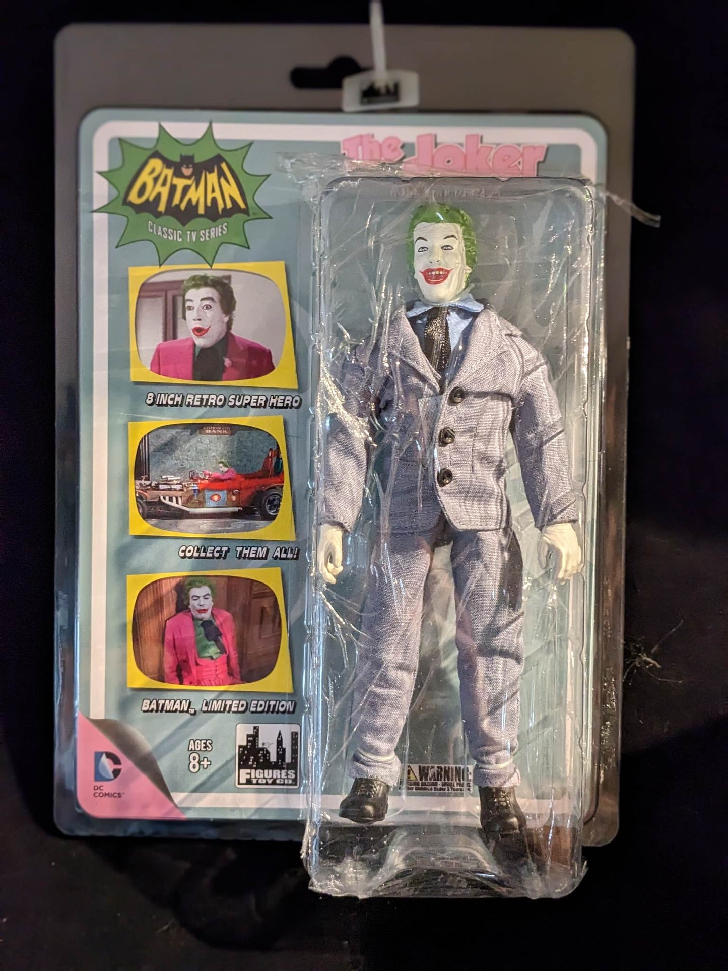 Figures Toy Company Batman Classic TV Series Joker Grey Suit MOC Mego